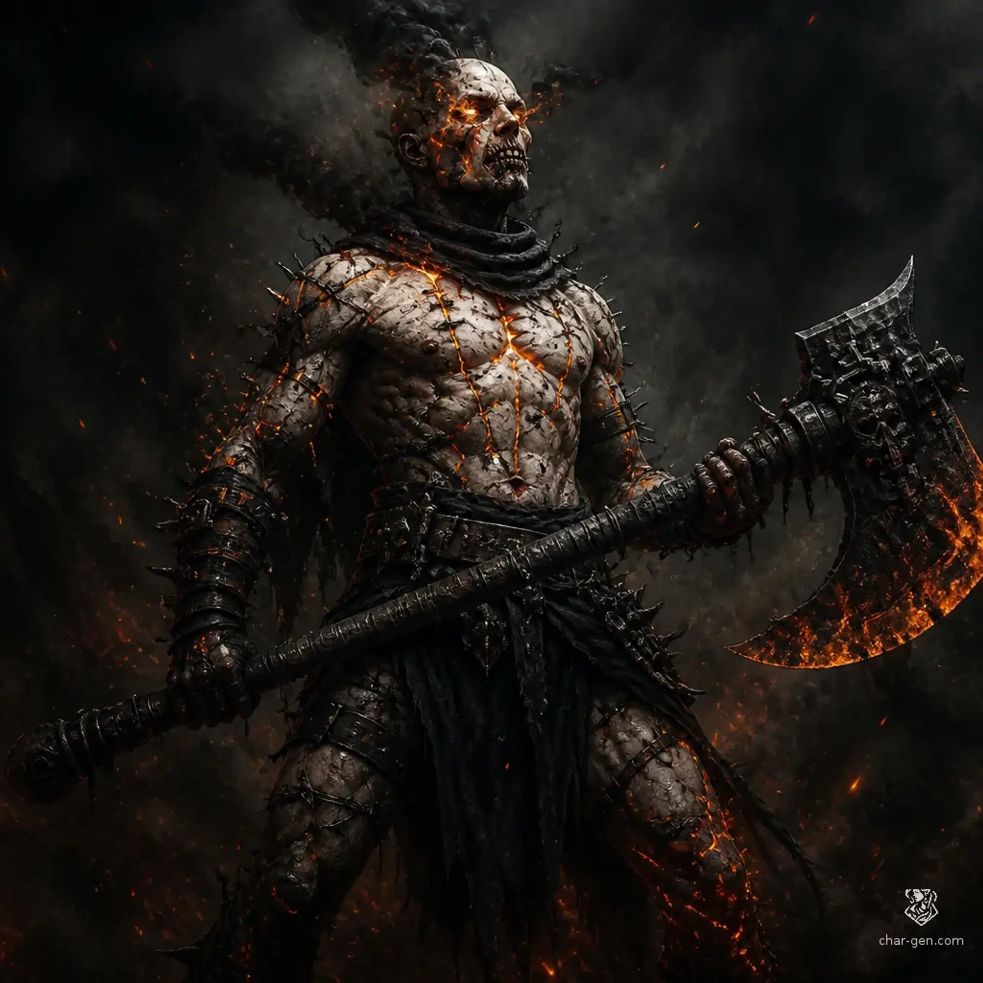 Aethelgard the Combustible - AI-generated fantasy Character