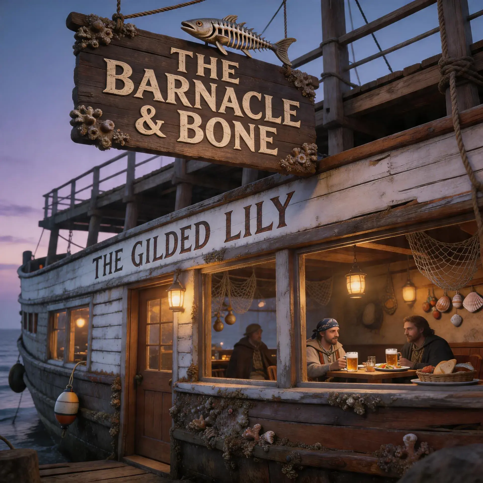 The Barnacle & Bone - AI-generated fantasy Tavern