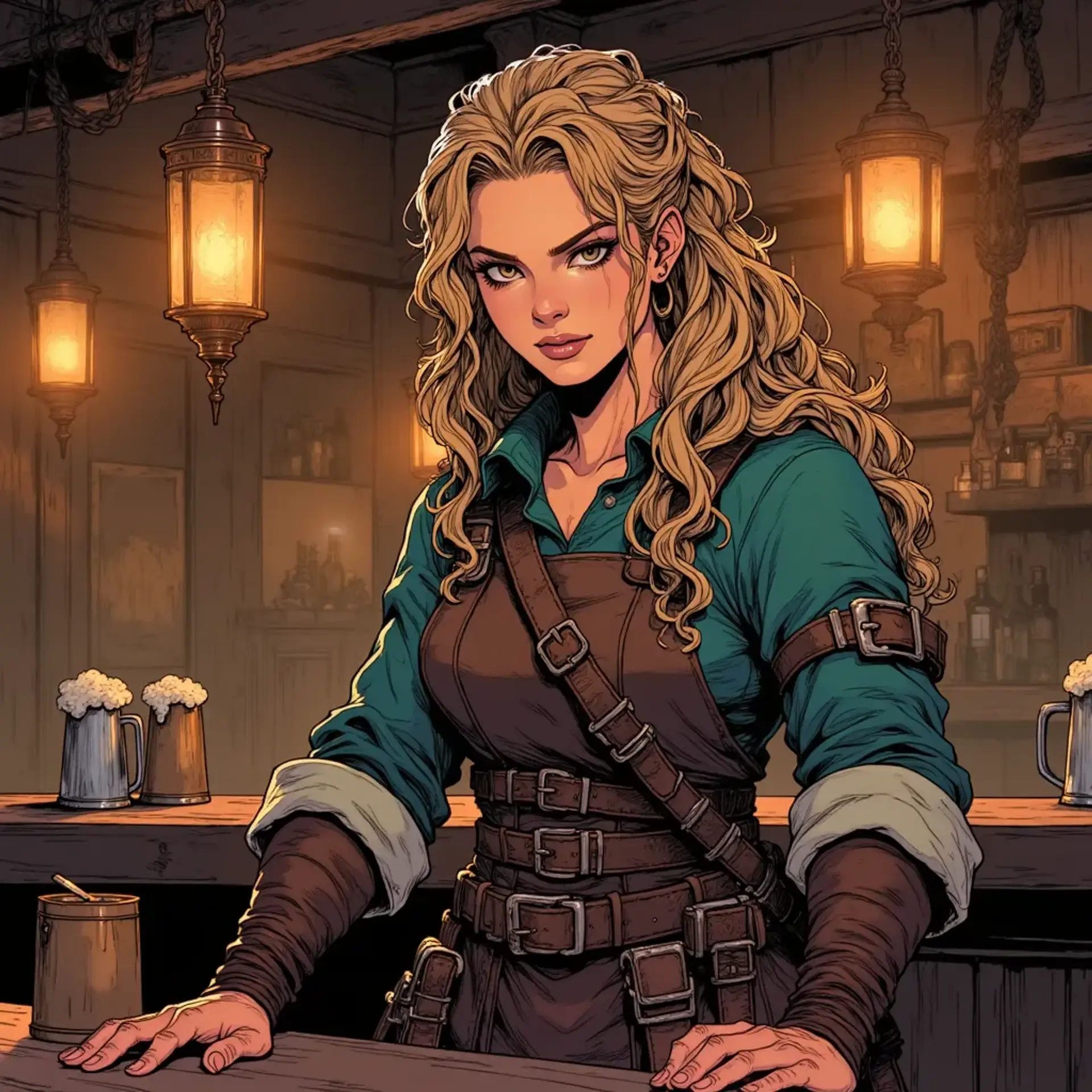 Captain Elara Stormsail - AI-generated fantasy NPC