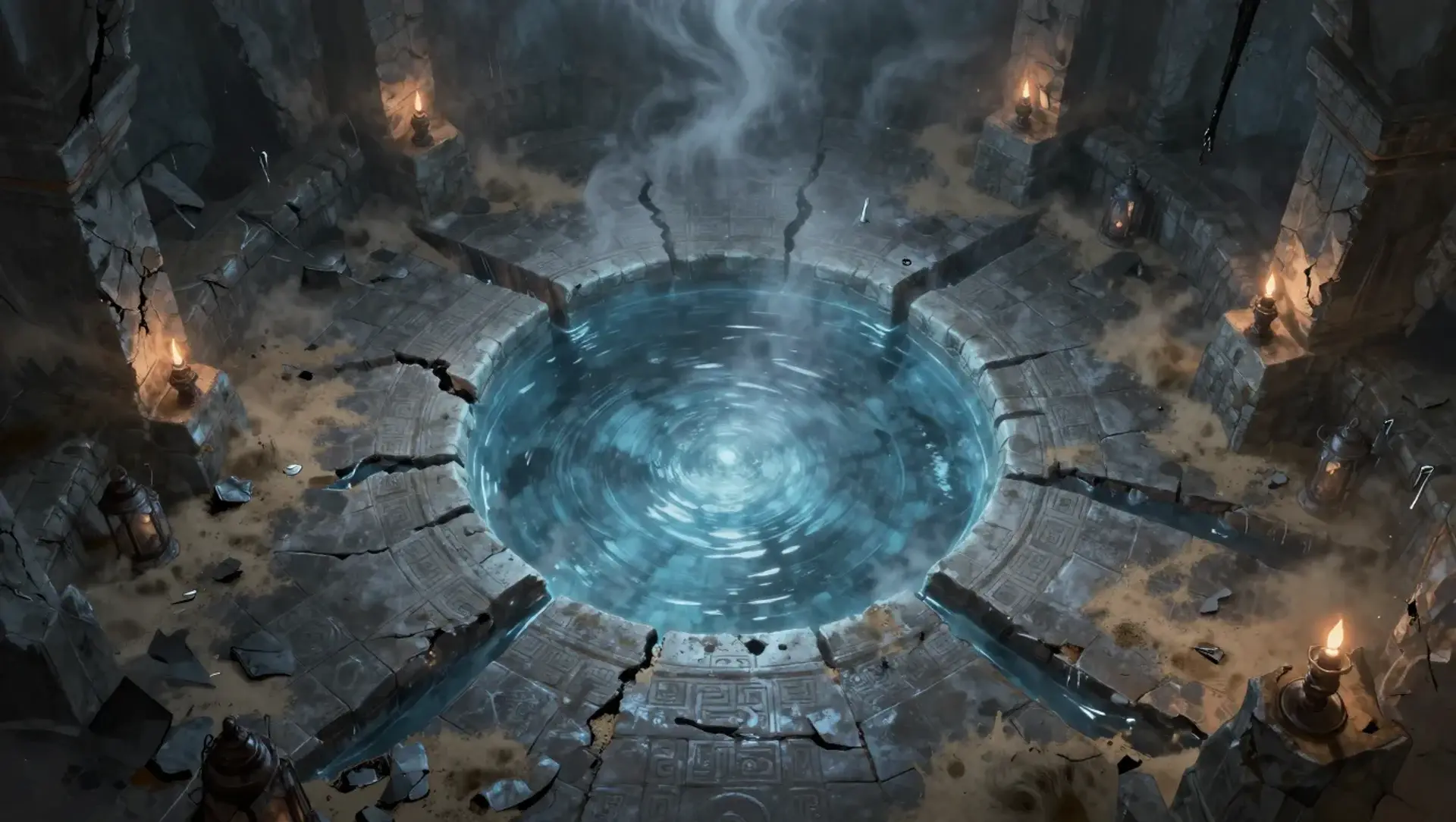 Keep the holy spring from being tainted - AI-generated fantasy Encounter