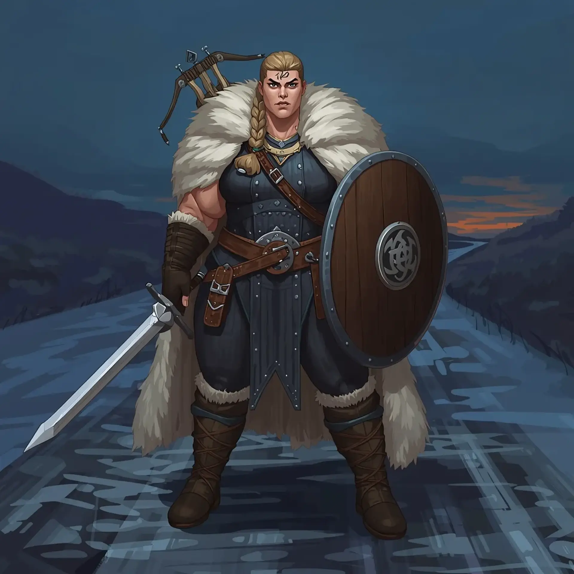 Kayla Frosthelm - AI-generated fantasy Character