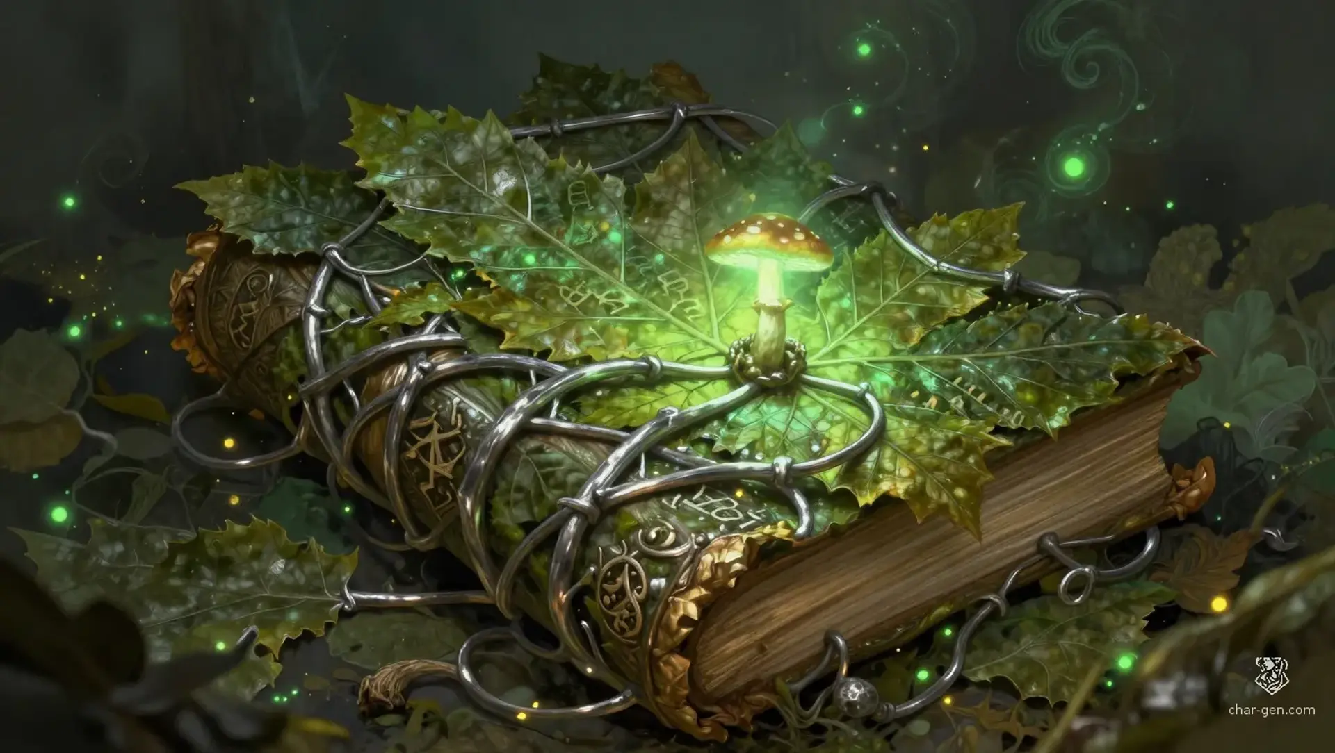 The Verdant Cycle - AI-generated fantasy Spellbook