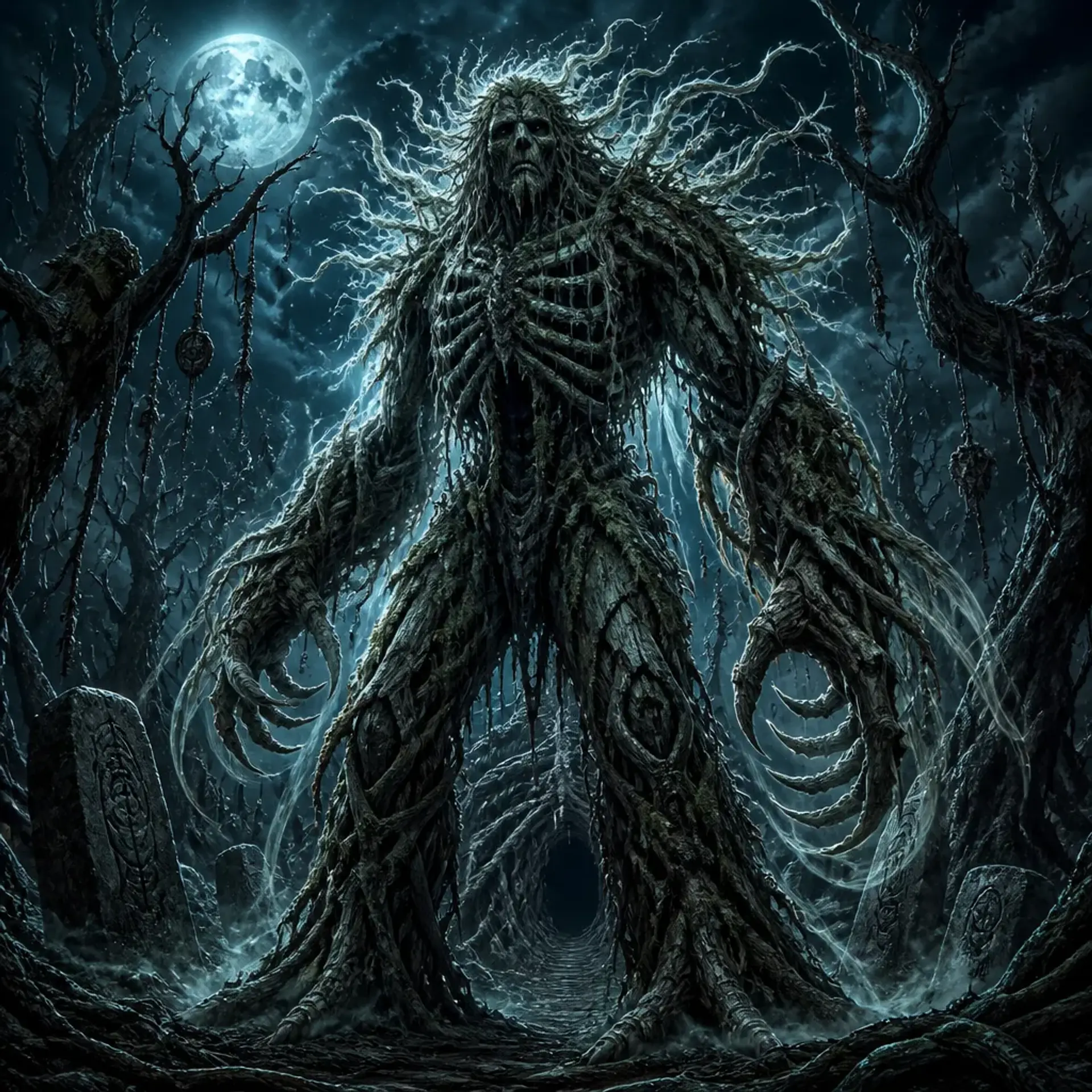 Tortured Treant Spirit - AI-generated fantasy Monster