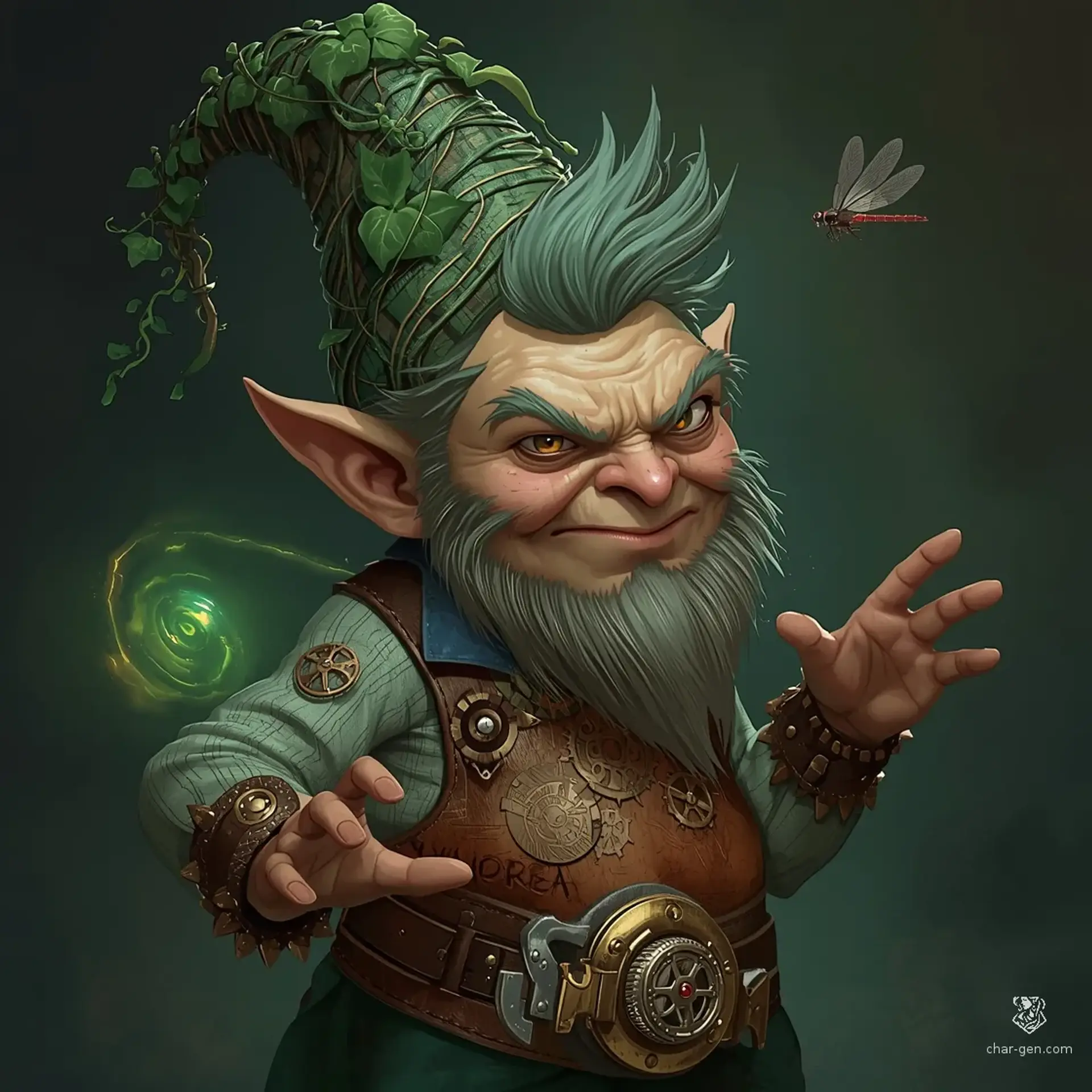 Grimble Greenhat - AI-generated fantasy NPC