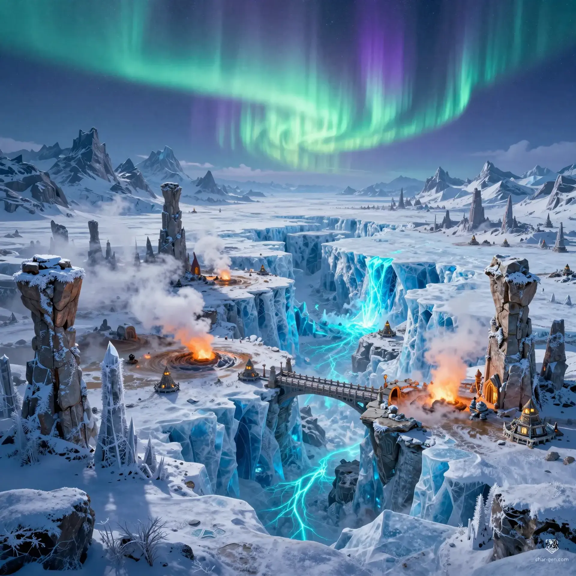 Highbreak Tundra - AI-generated fantasy Region