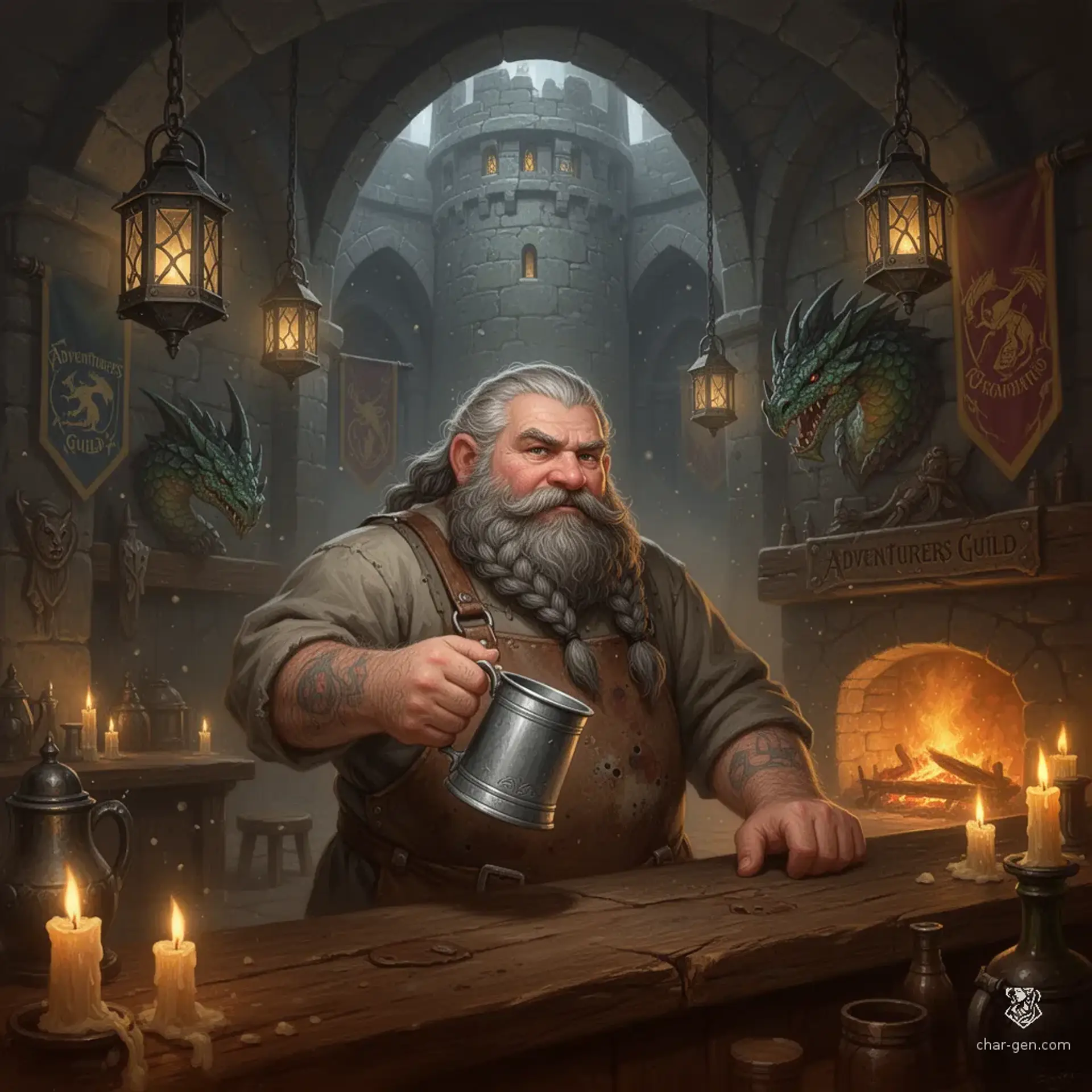 The Vanguard Rest - AI-generated fantasy Tavern