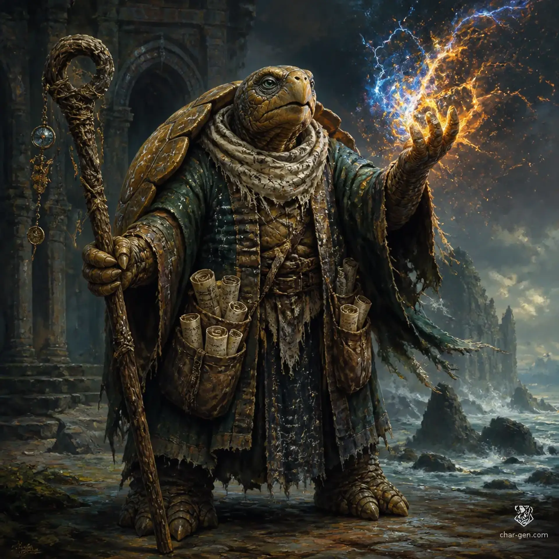 Goffle the wise - AI-generated fantasy Character