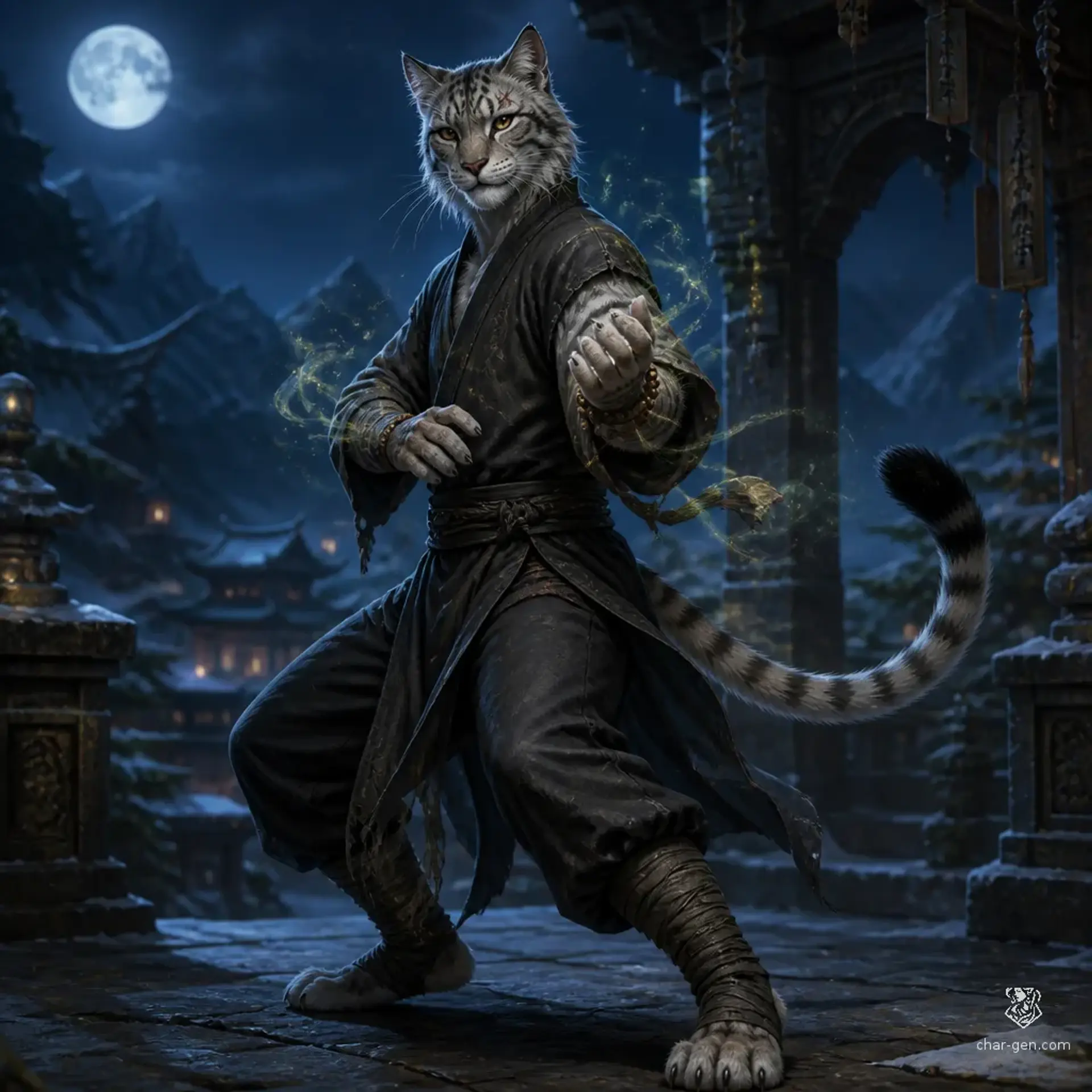Zephyr Pas-De-Lune - AI-generated fantasy Character