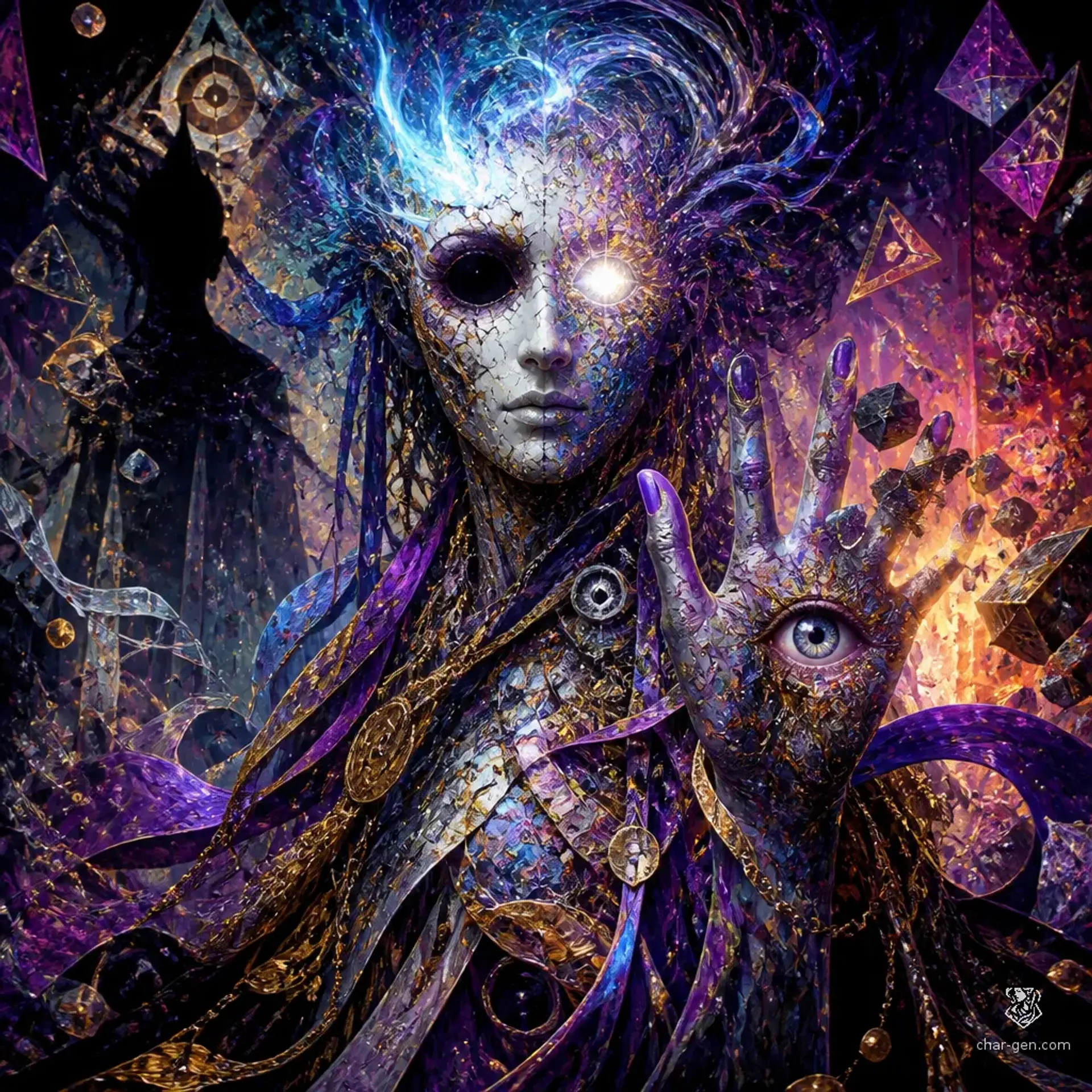 Erisia the Unbound Flare - AI-generated fantasy NPC