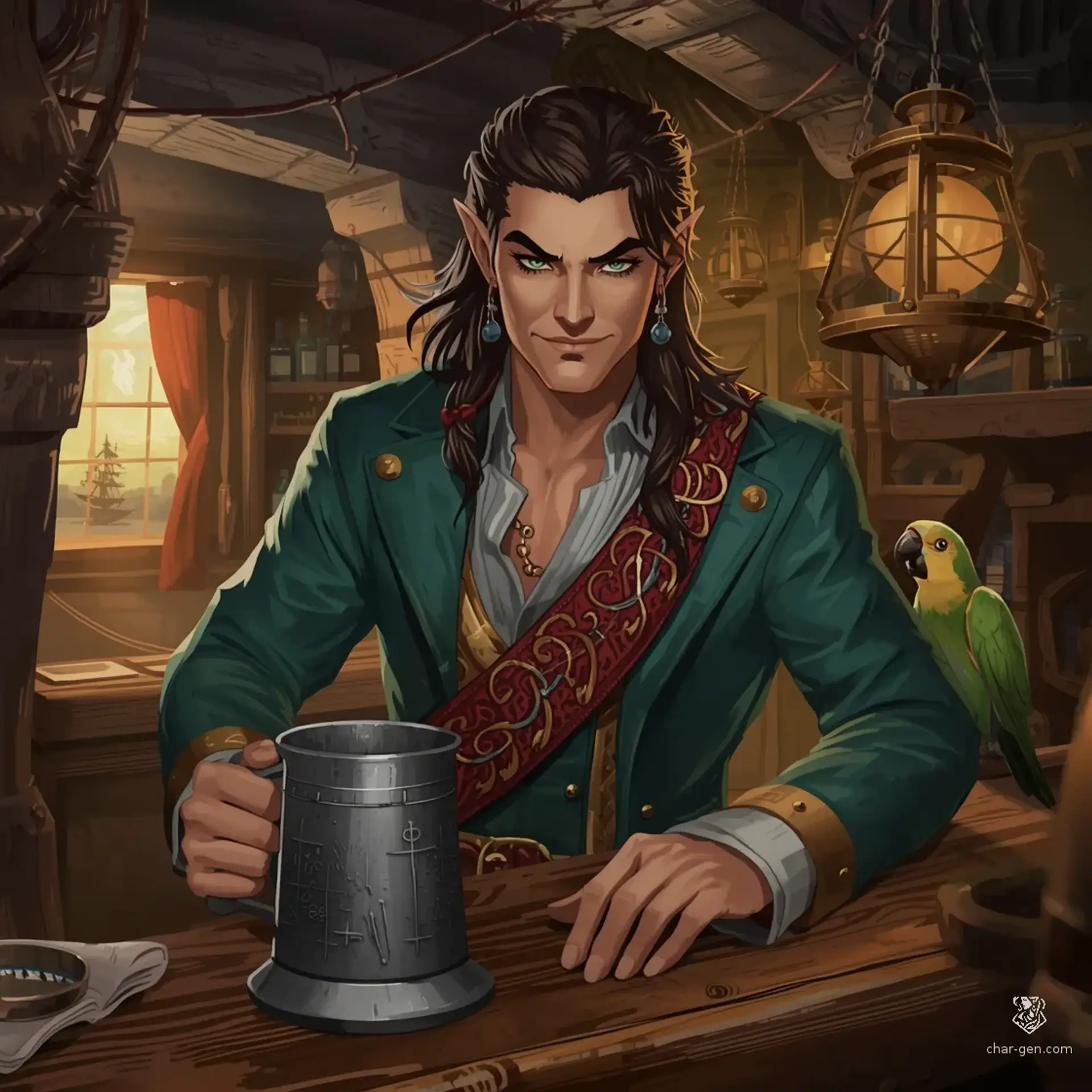 The Hull and Harpoon - AI-generated fantasy Tavern