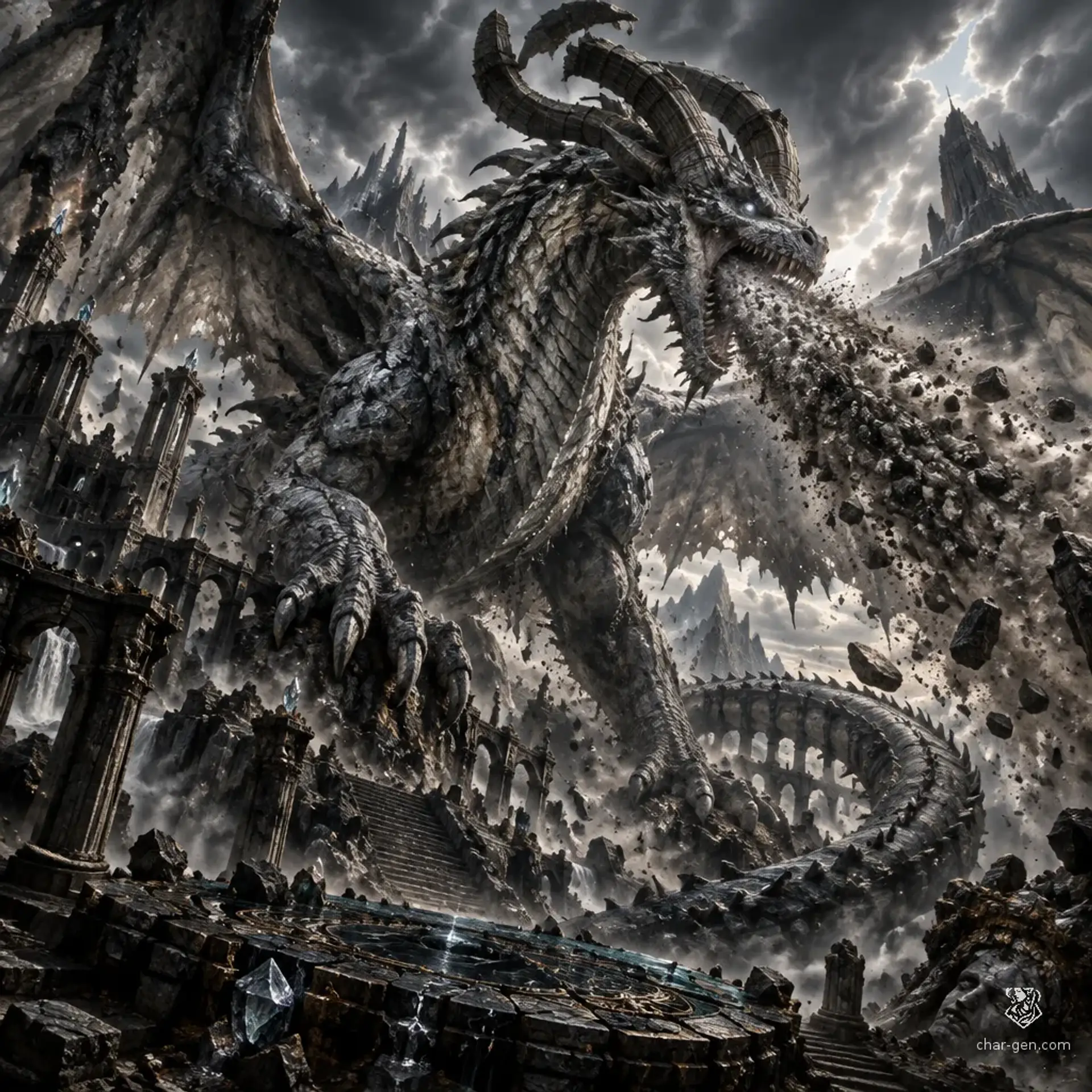 Terros, The Ancient Grey Dragon