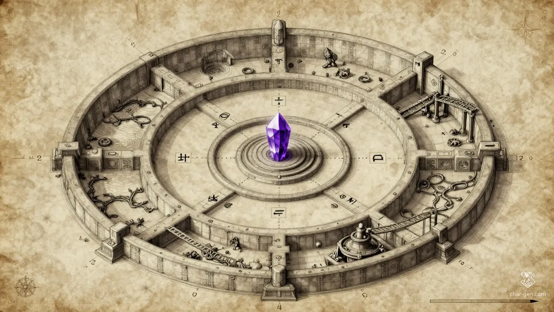 The Marble Golem's Lazulite Test - AI-generated fantasy Puzzle