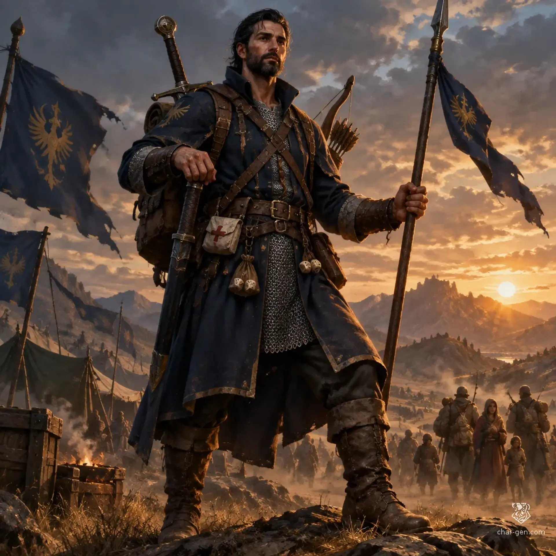 Abraham Of House Lincoln - AI-generated fantasy Character