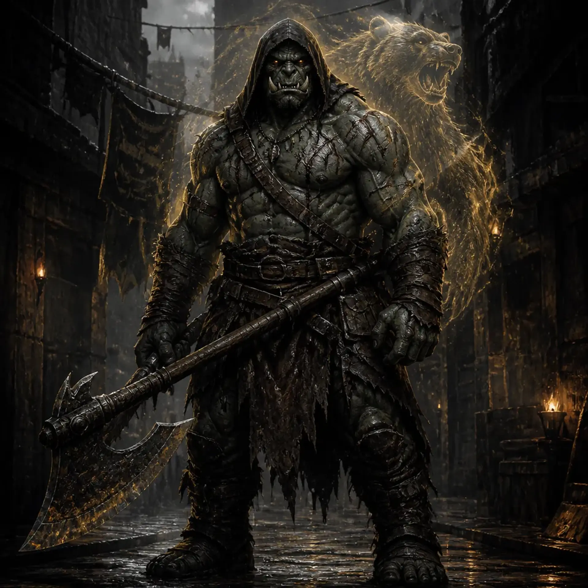 Garruk Red-Eye Thok - AI-generated fantasy Character