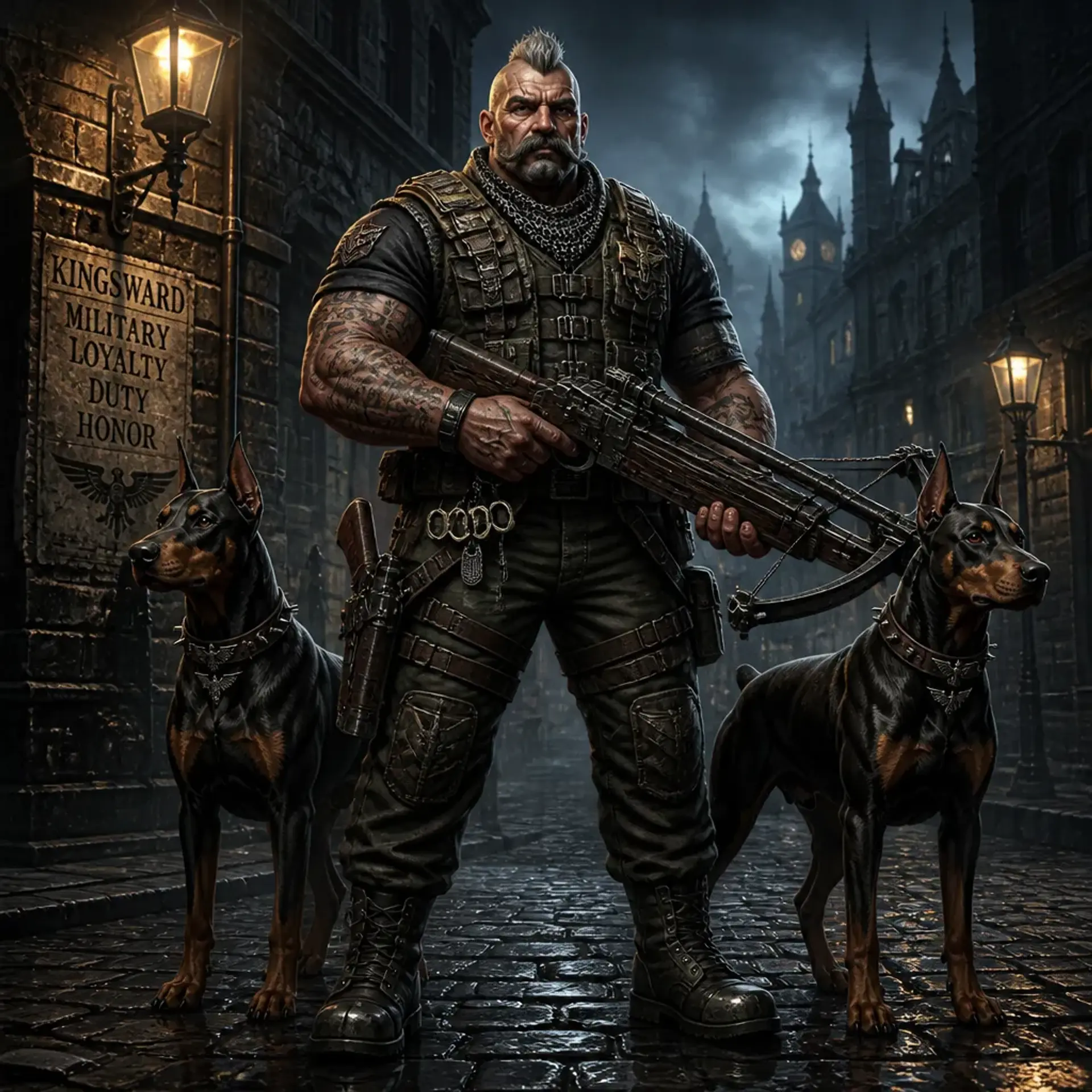 Frank "Major Steelfist" Steel - AI-generated fantasy Character