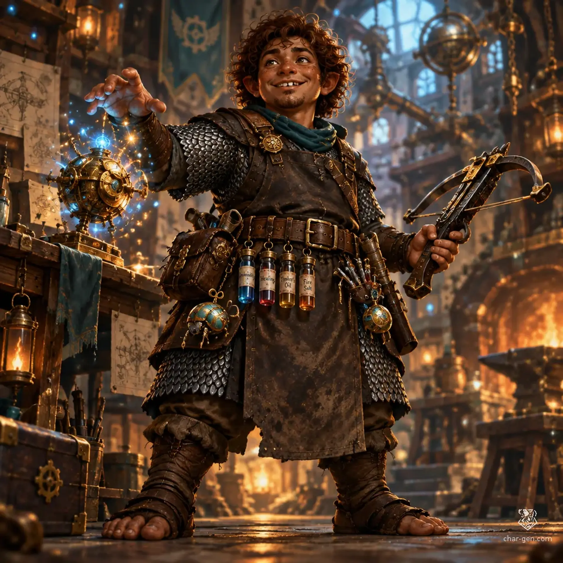 Finnegan "Finn" Copperkettle - AI-generated fantasy Character