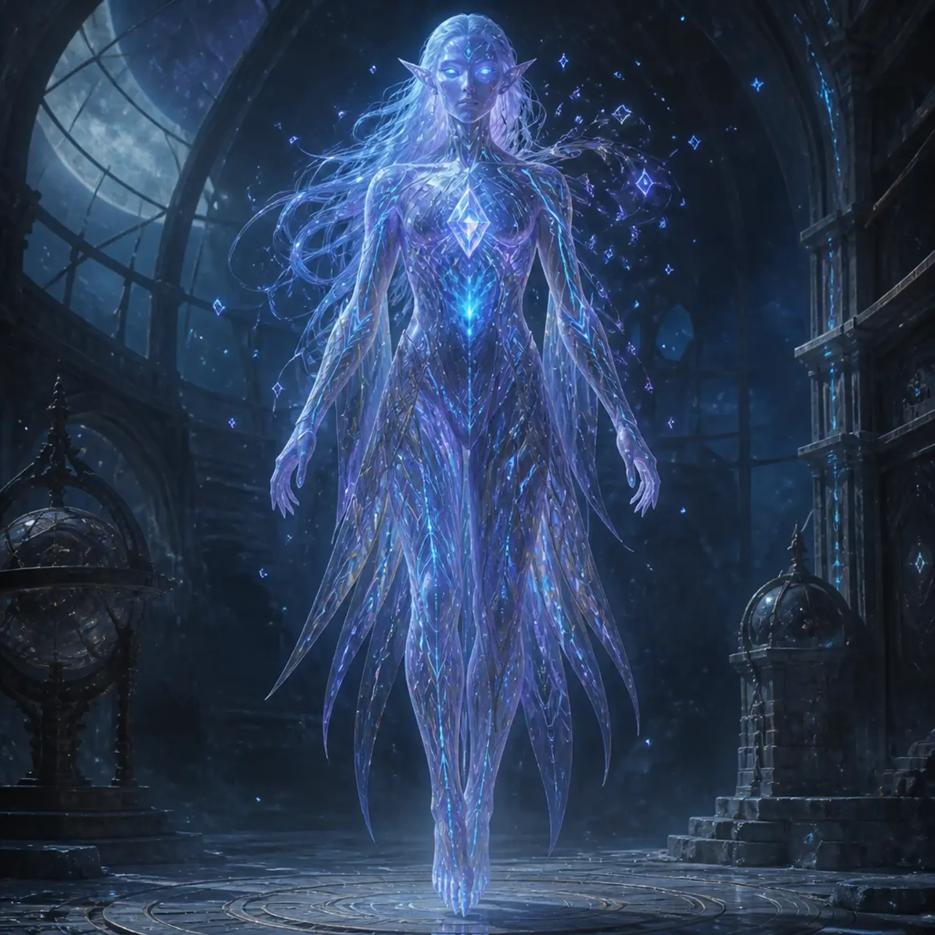 Lunaris Echo - AI-generated fantasy Species