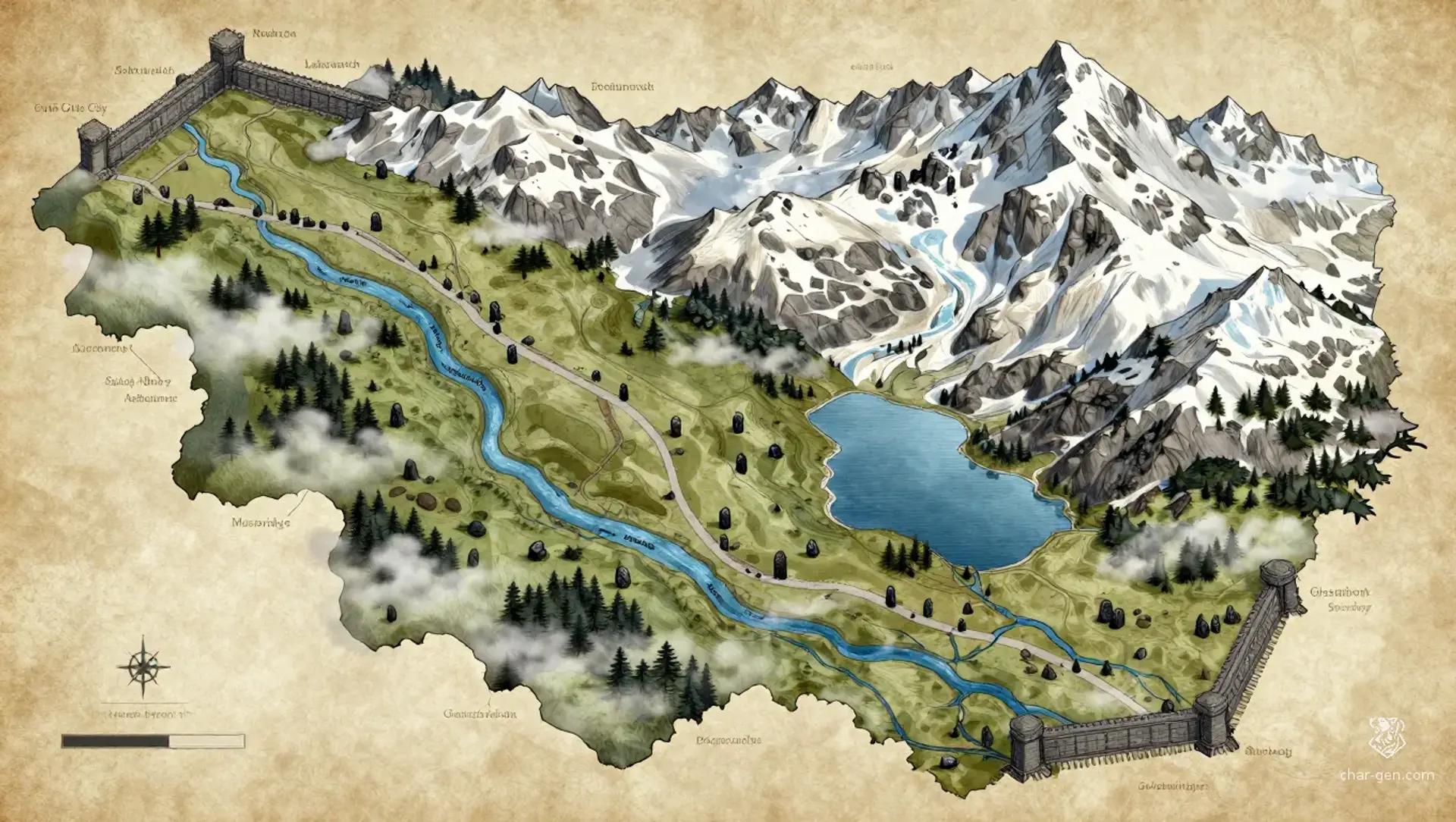 The Mournmont - AI-generated fantasy Region