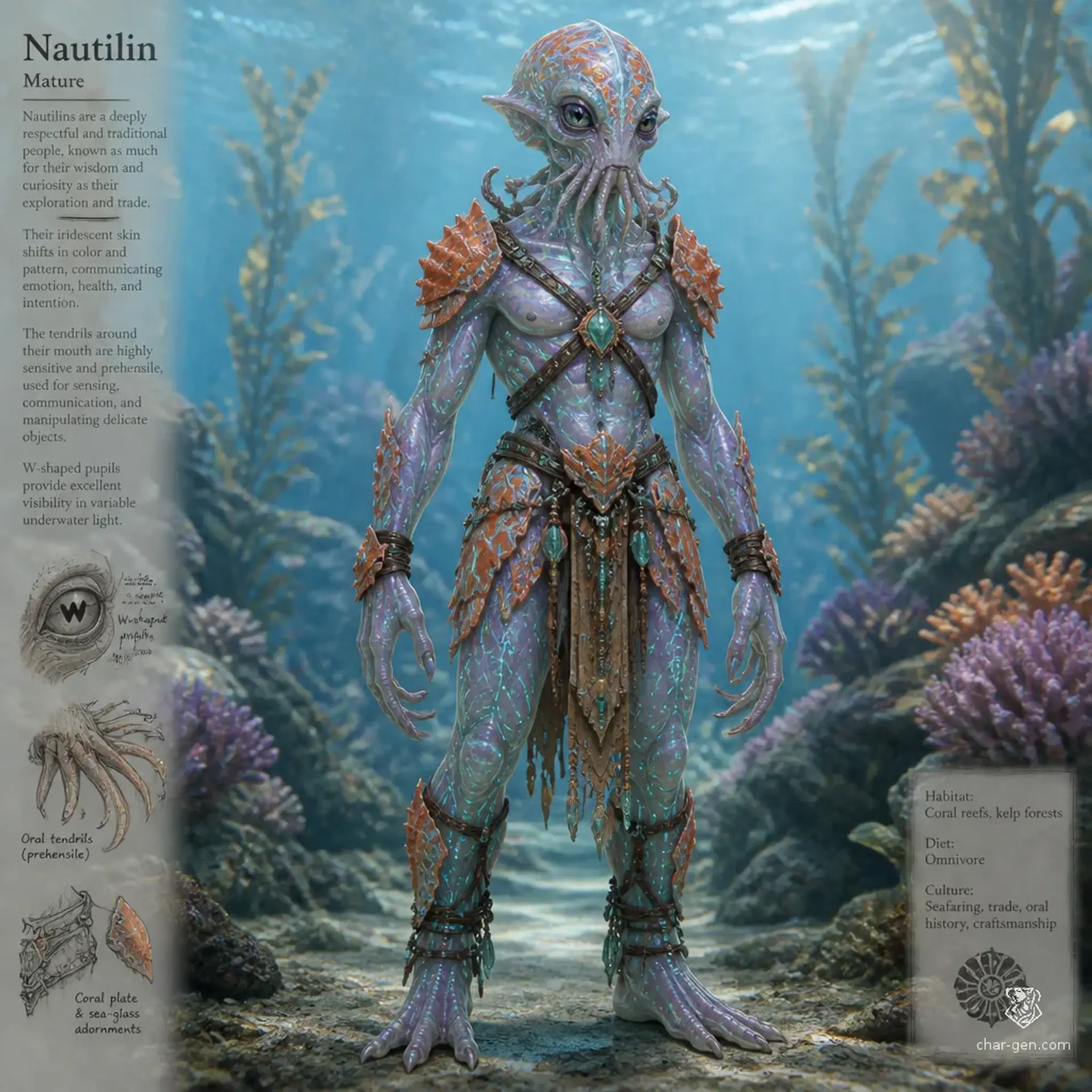Nautilin - AI-generated fantasy Species