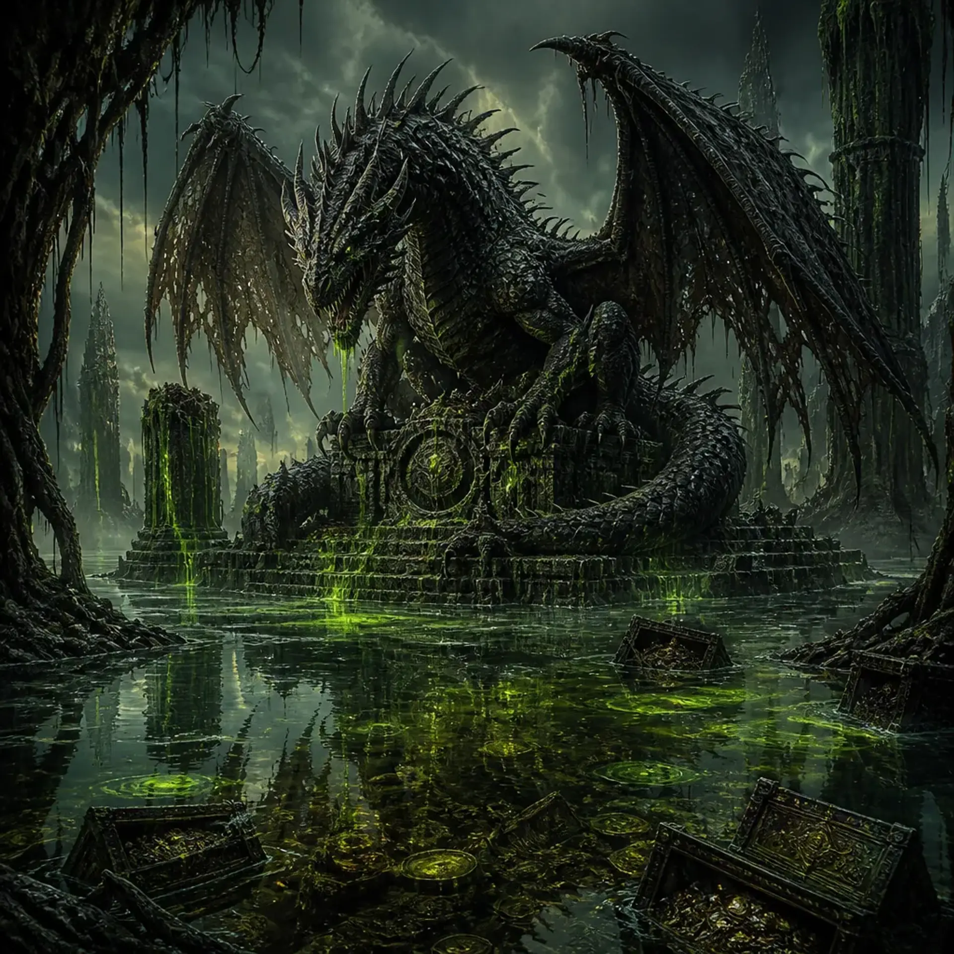 Vhalkor, the Tributary Dread - AI-generated fantasy Monster