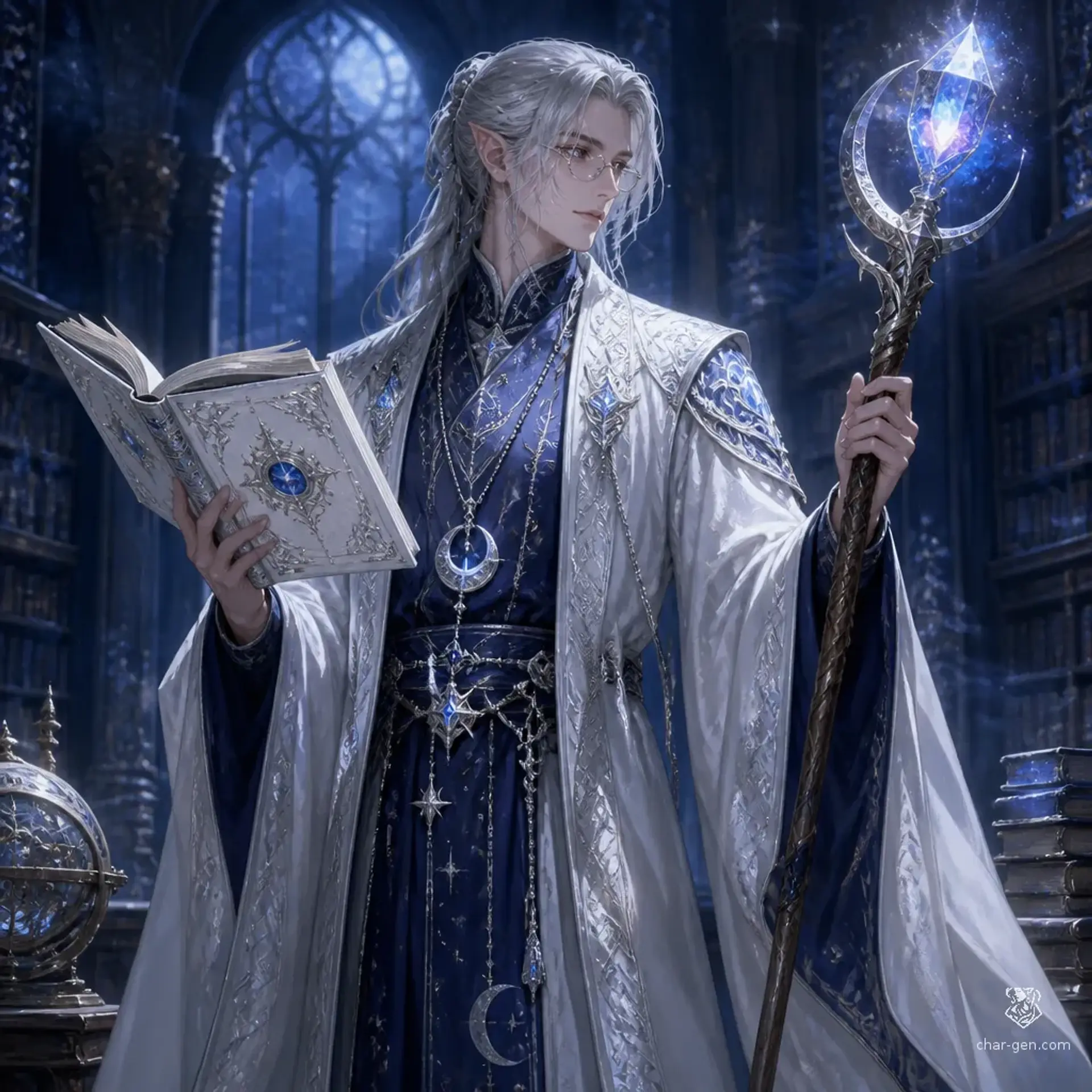 Elarion Moonweaver - AI-generated fantasy Character