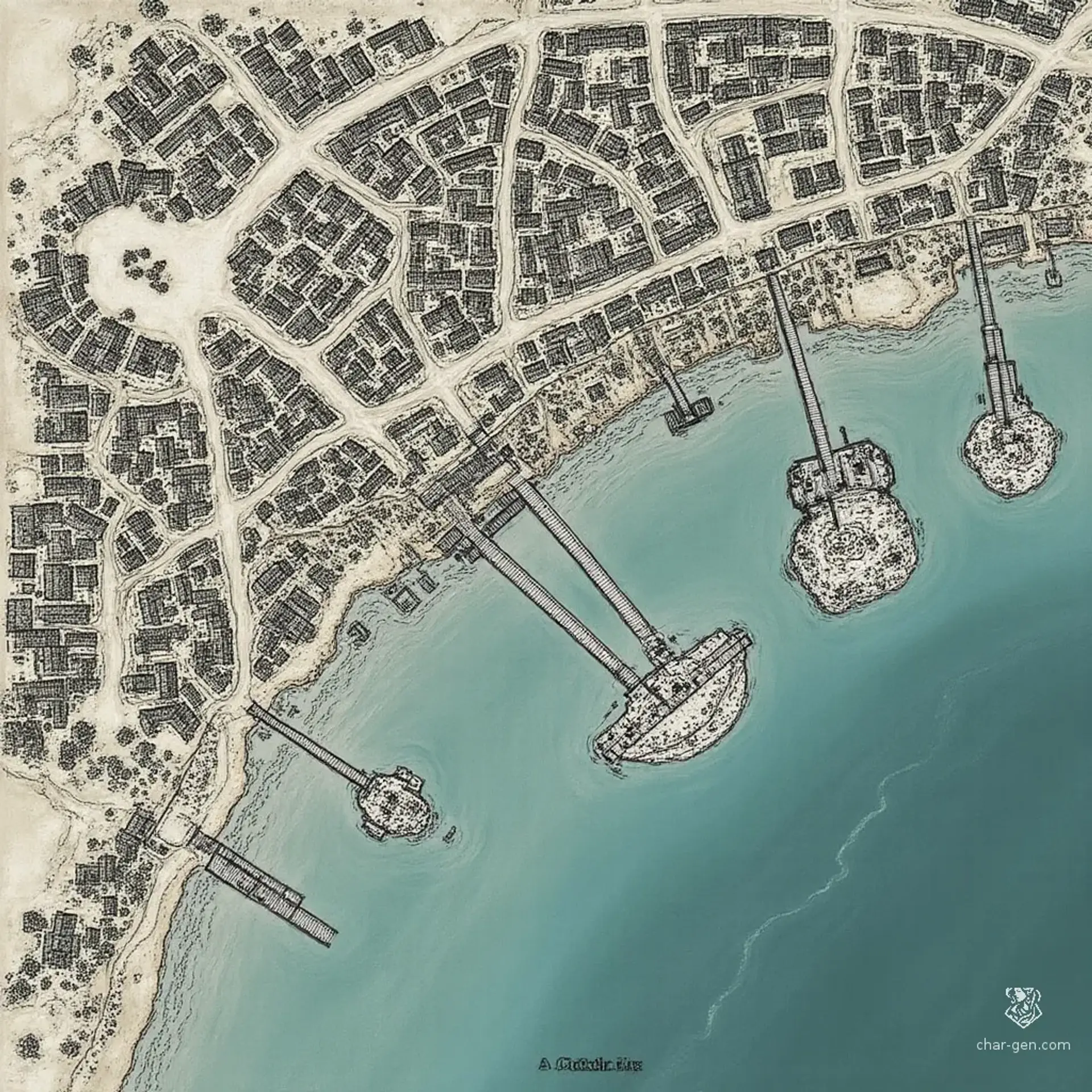 Neralis, The Silver Sepulcher - AI-generated fantasy Settlement
