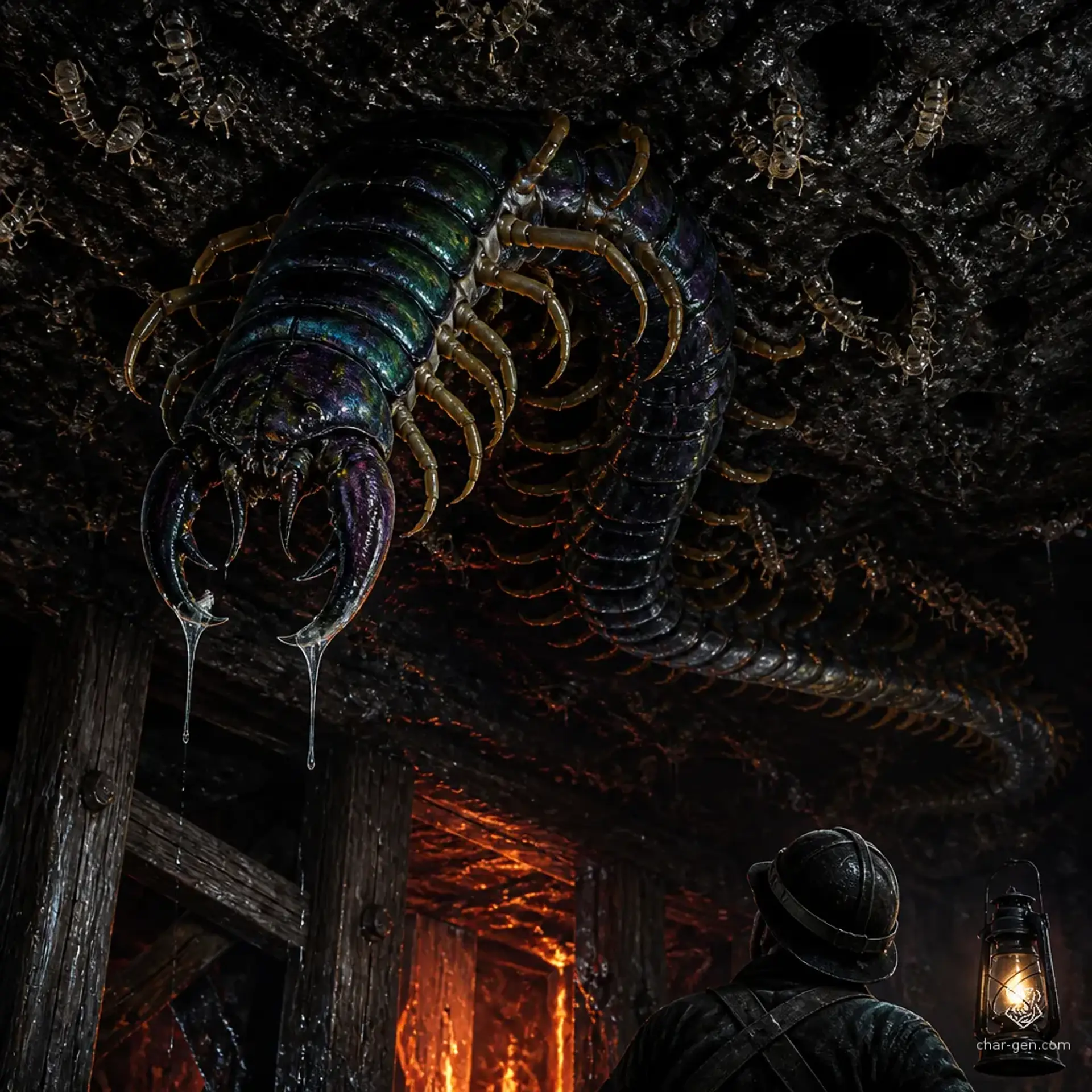 Giant Centipede - AI-generated fantasy Monster