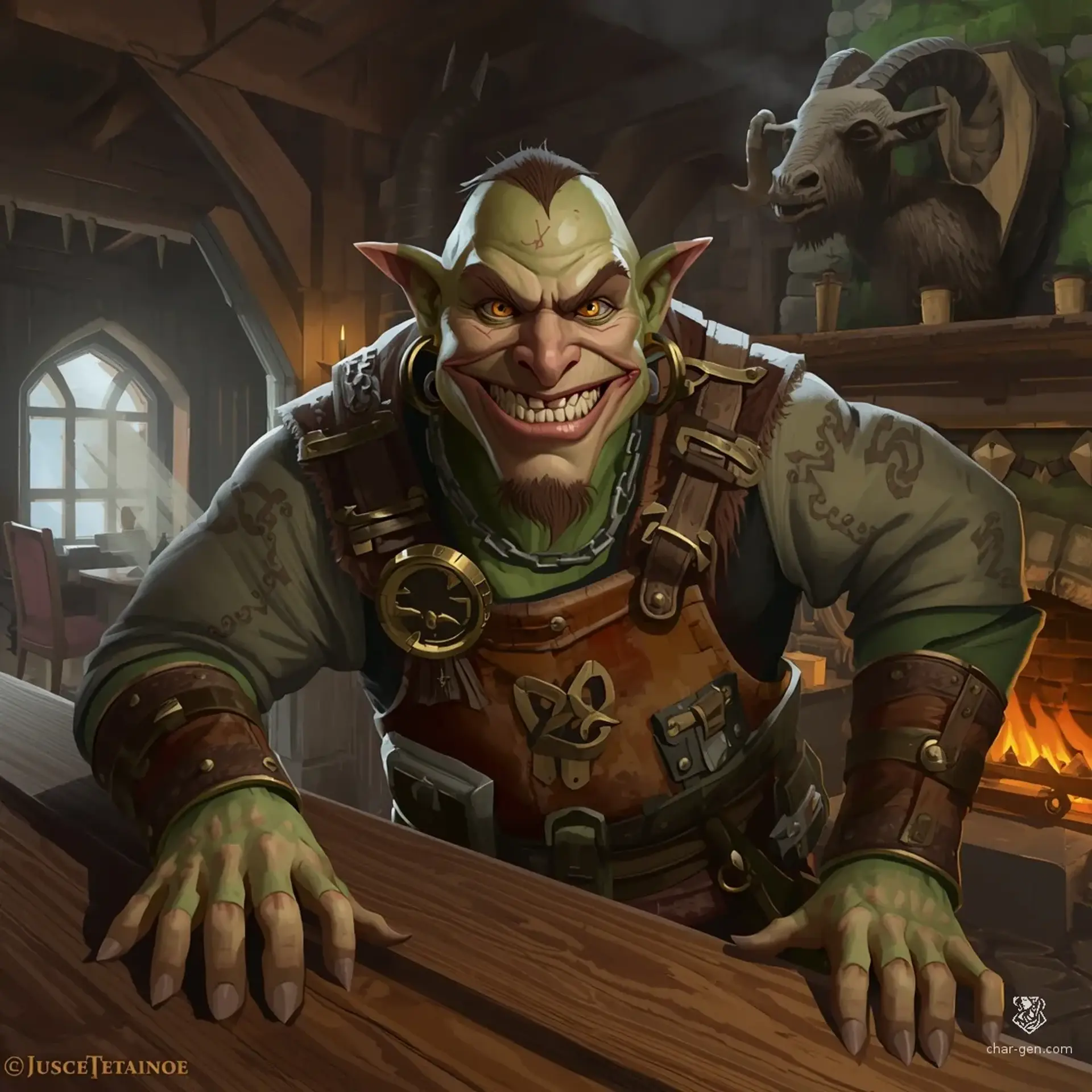 The Iron Tusk Haven - AI-generated fantasy Tavern