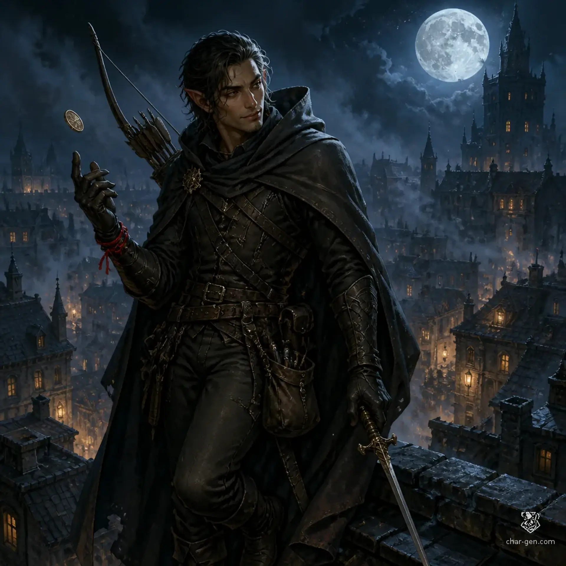 Nefarious Blackthorne - AI-generated fantasy Character