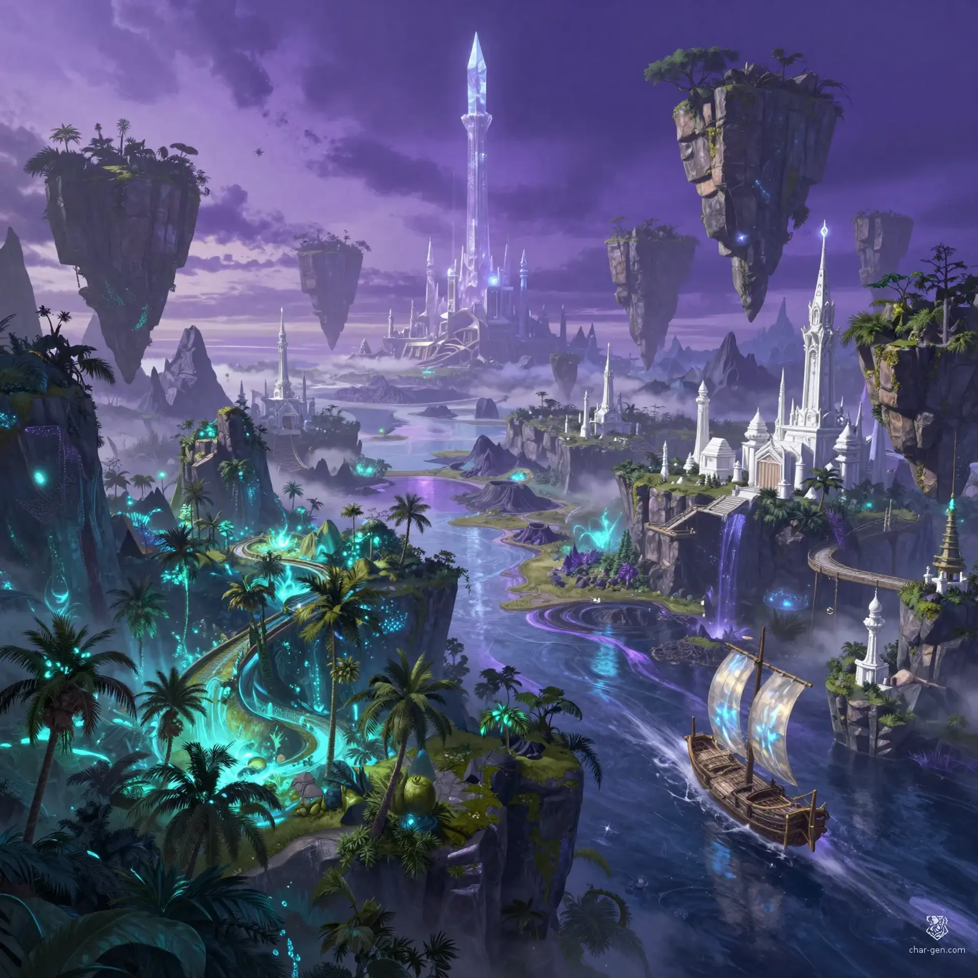 The Aethelvoid Archipelago - AI-generated fantasy Region