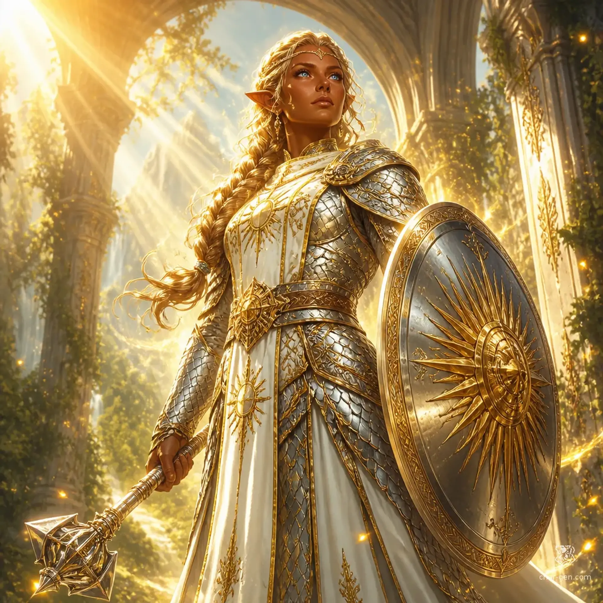 Lariel Sunwhisper - AI-generated fantasy Character