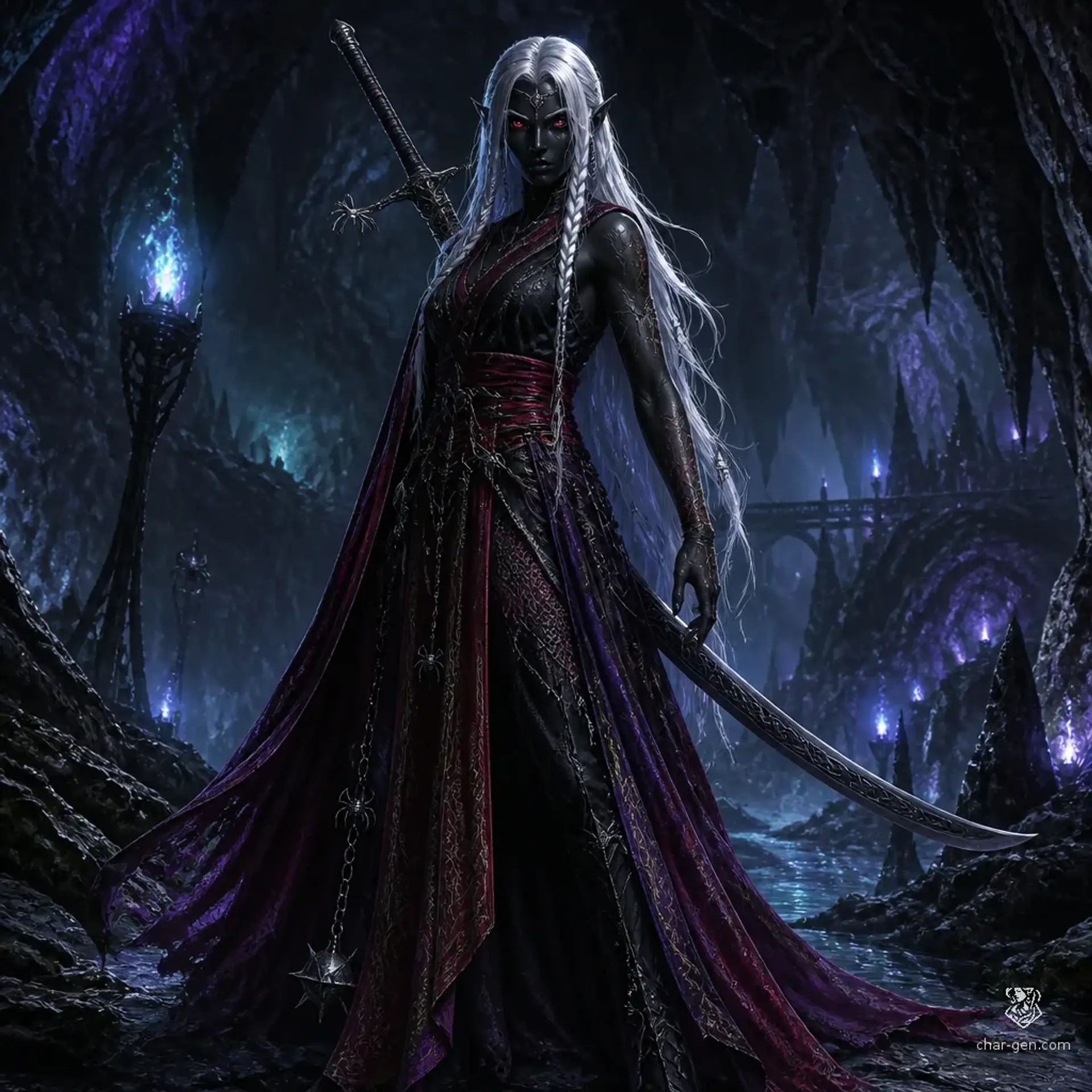 Malice Travra - AI-generated fantasy Character