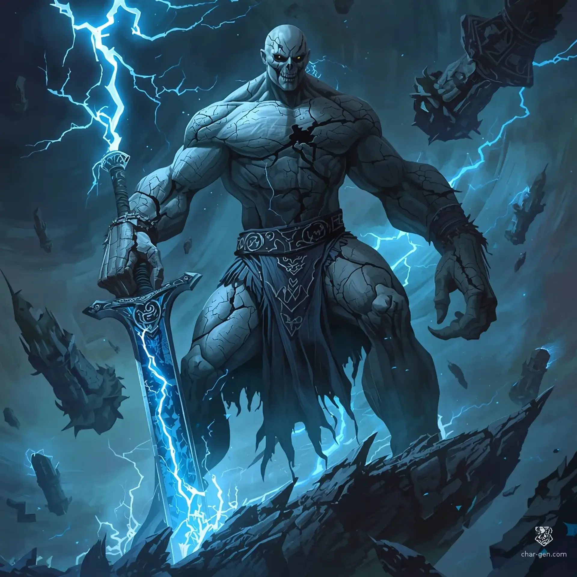 Valerius the Runic Remnant | Fantasy Monster Generated by CharGen
