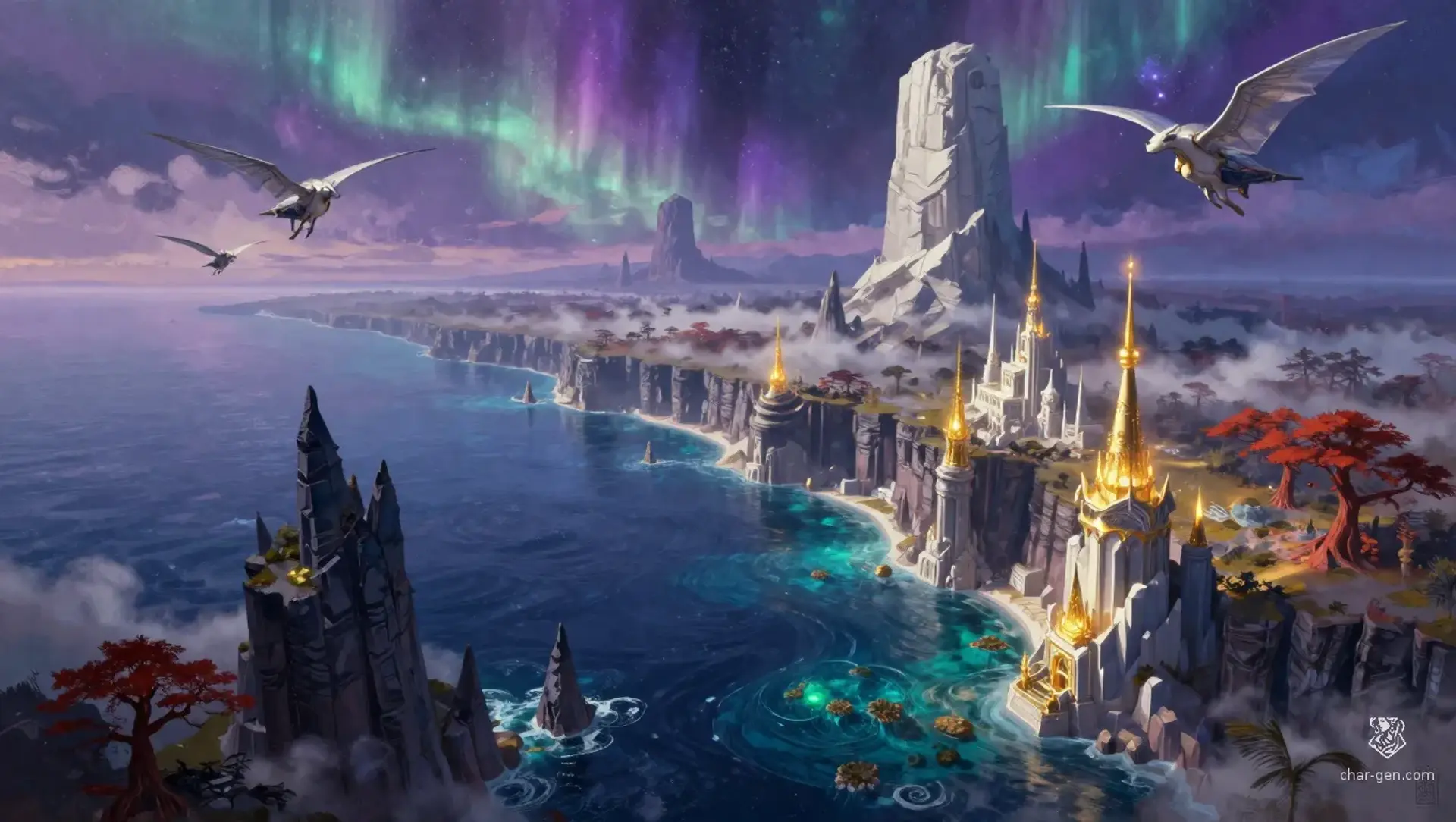The Gilded Reach - AI-generated fantasy Region