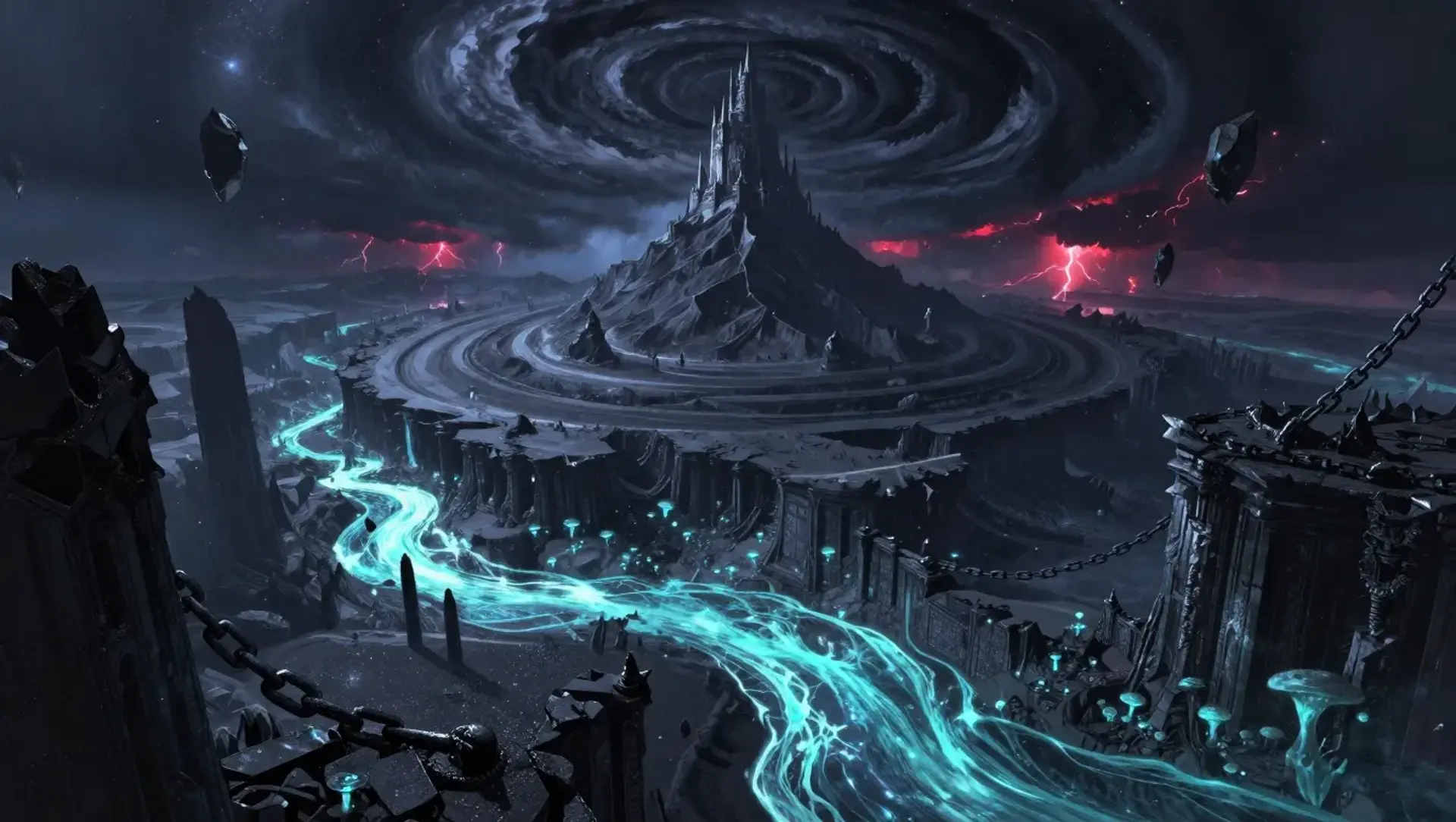 The Midnight Realm - AI-generated fantasy Region