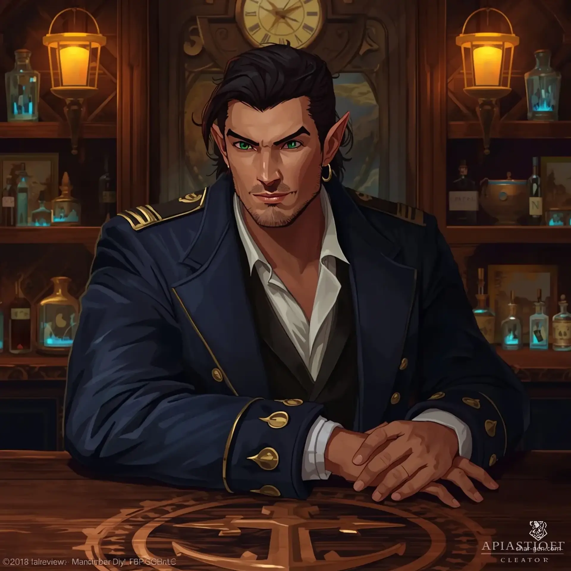 The Admiral's Gilded Anchor - AI-generated fantasy Tavern