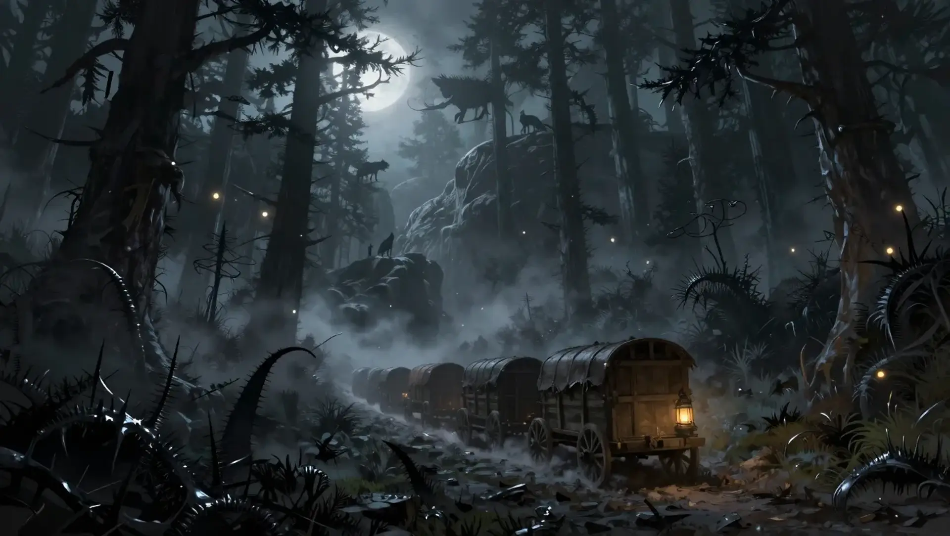 The Shadow Escort of Jarnskogen - AI-generated fantasy Quest