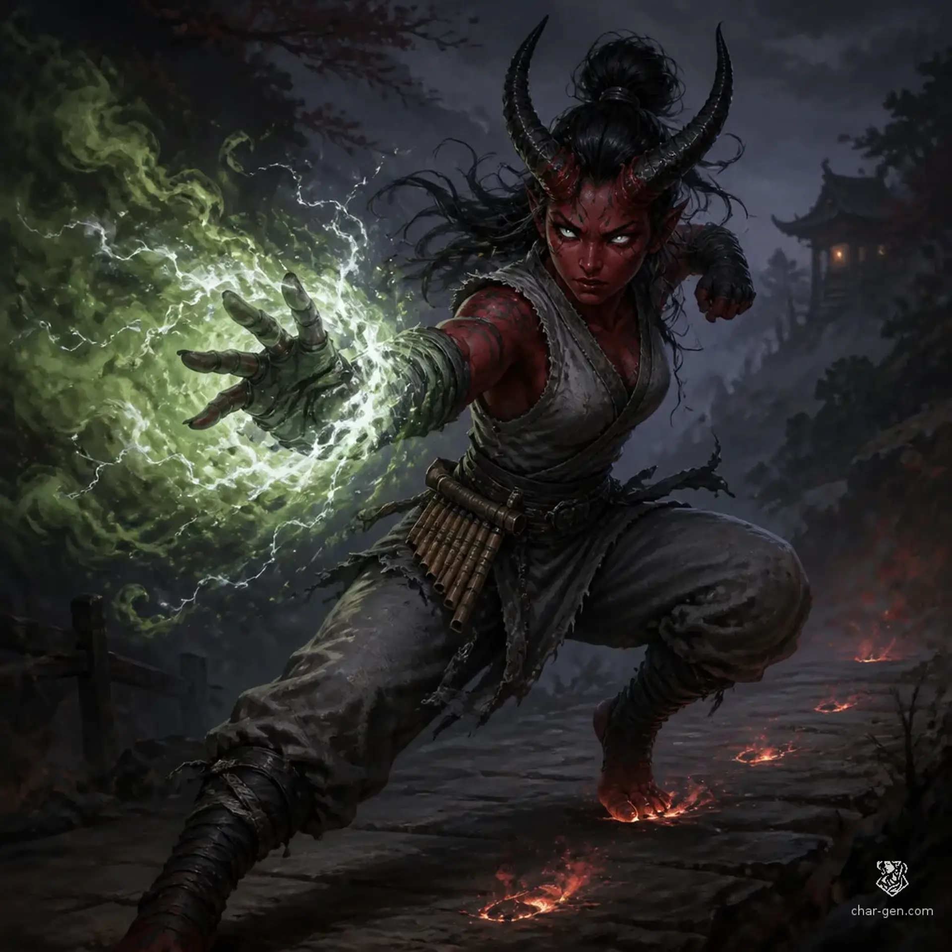 Kairon Ash-Walker Vex - AI-generated fantasy Character