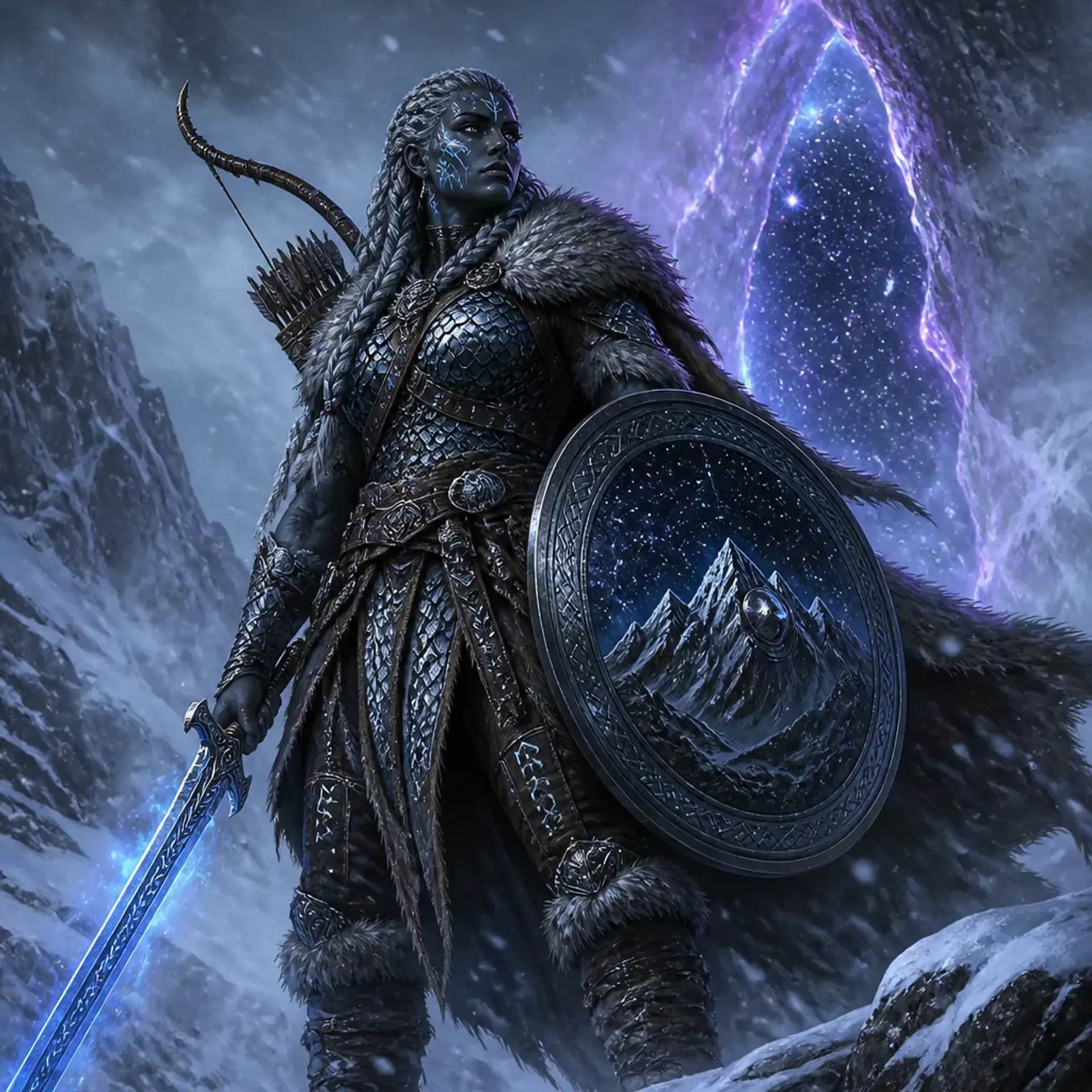 Sigrun the Gate-Watcher - AI-generated fantasy Character