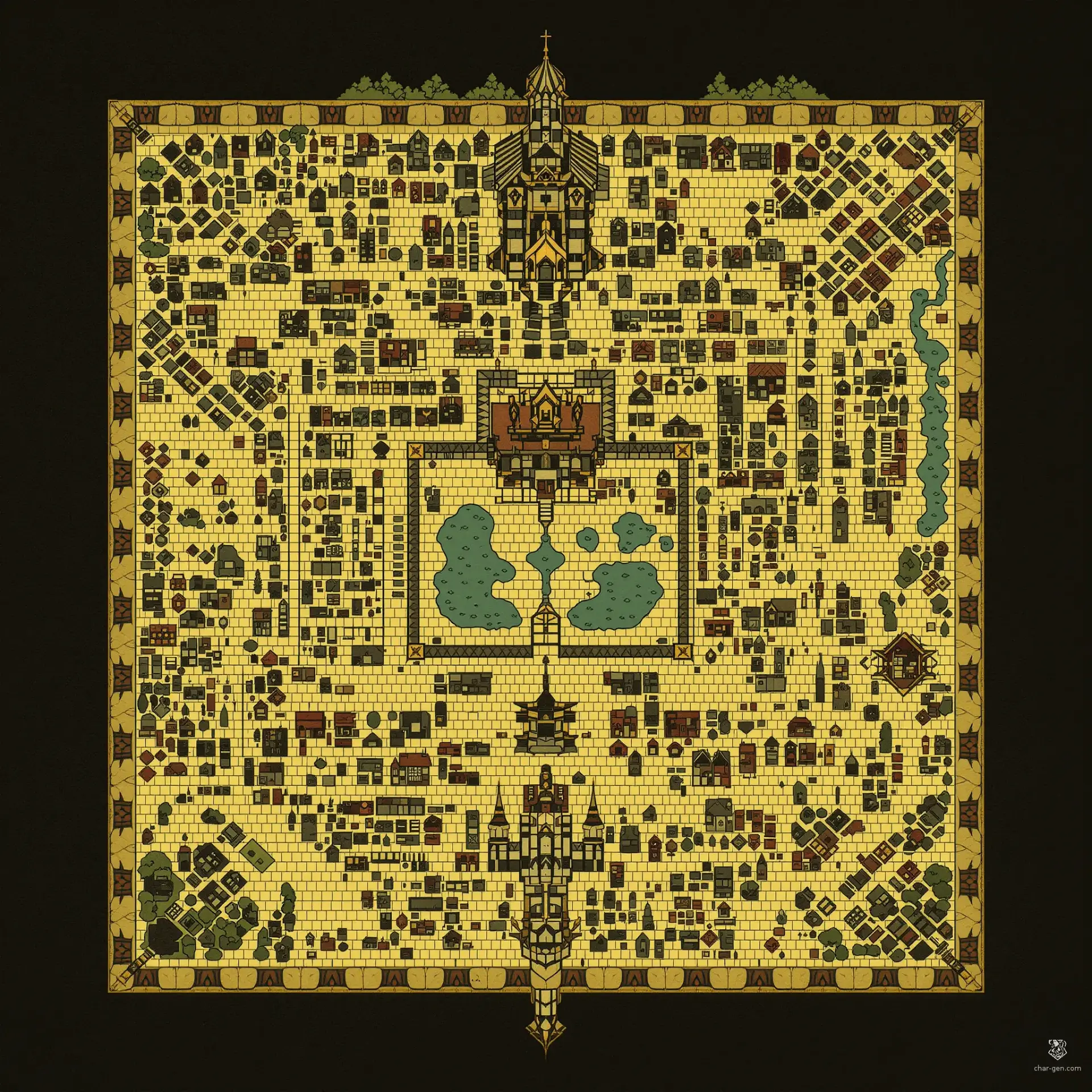 Kagehana Keep - AI-generated fantasy Settlement