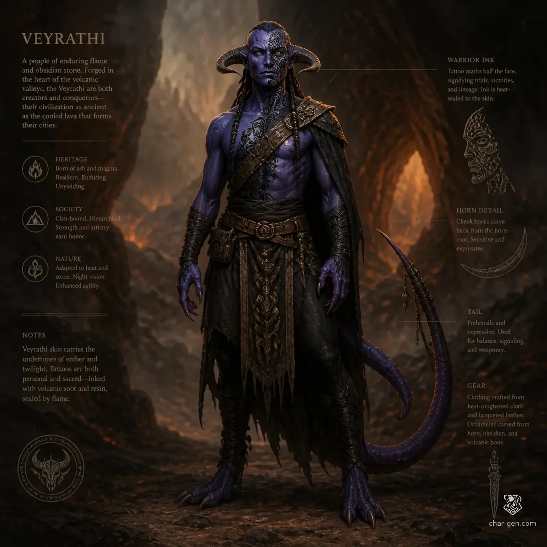Veyrathi - AI-generated fantasy Species