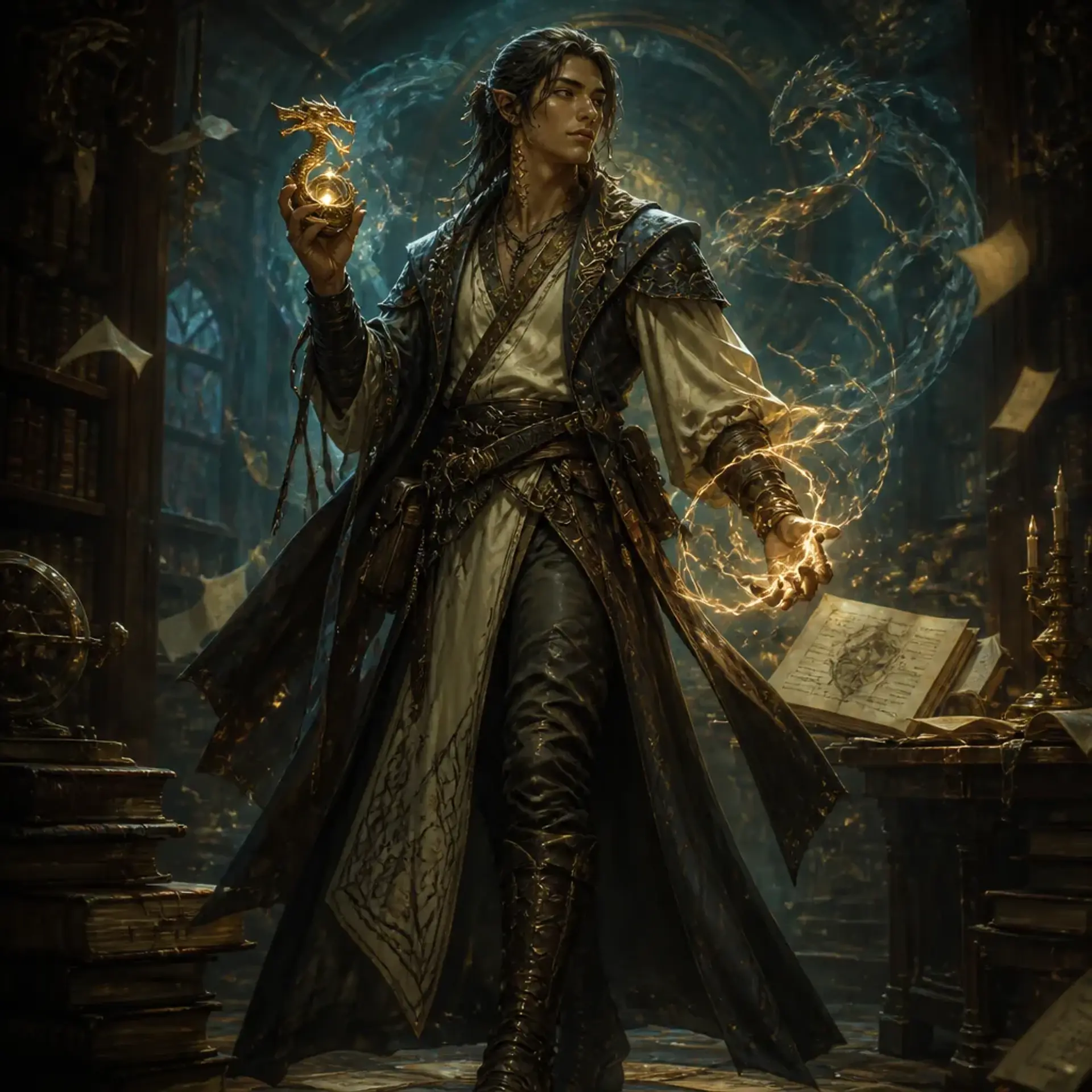 Baelis Brasswake - AI-generated fantasy Character
