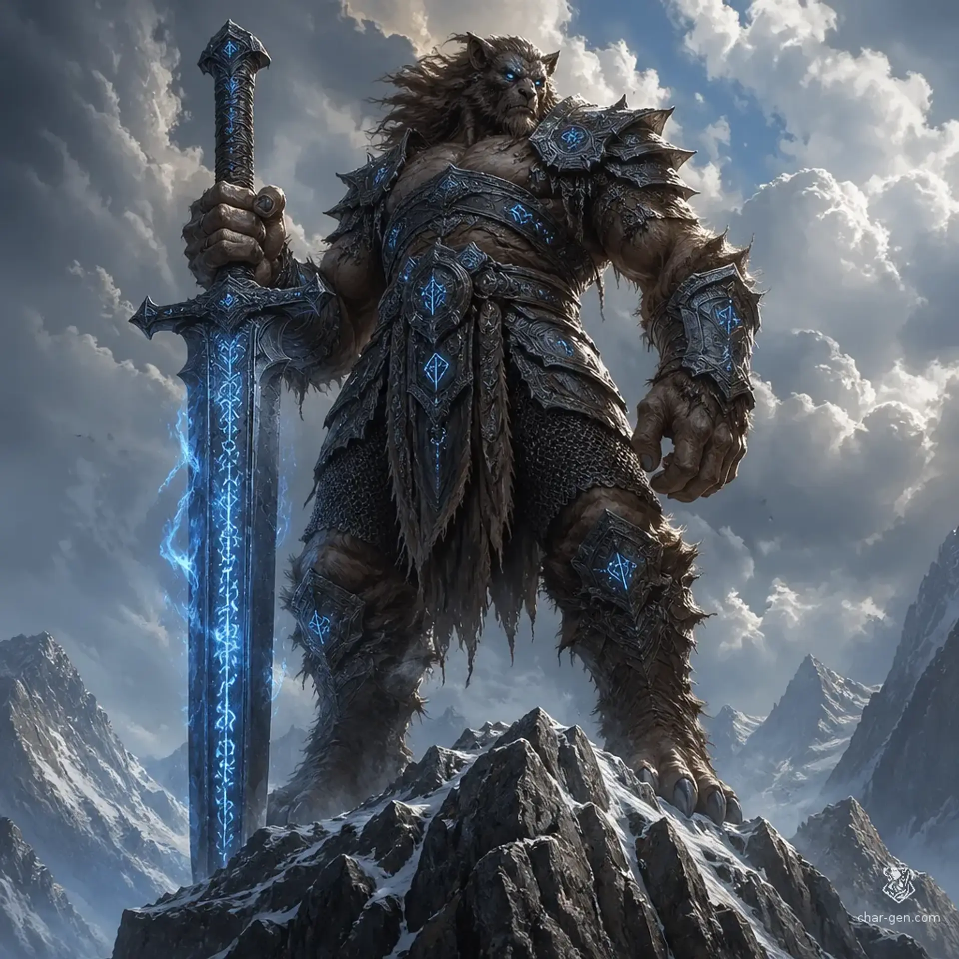 Thrumm Sky-Breacher - AI-generated fantasy Character