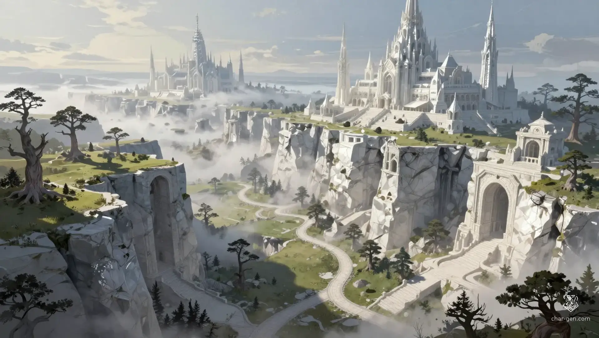 The Argent Vales - AI-generated fantasy Region