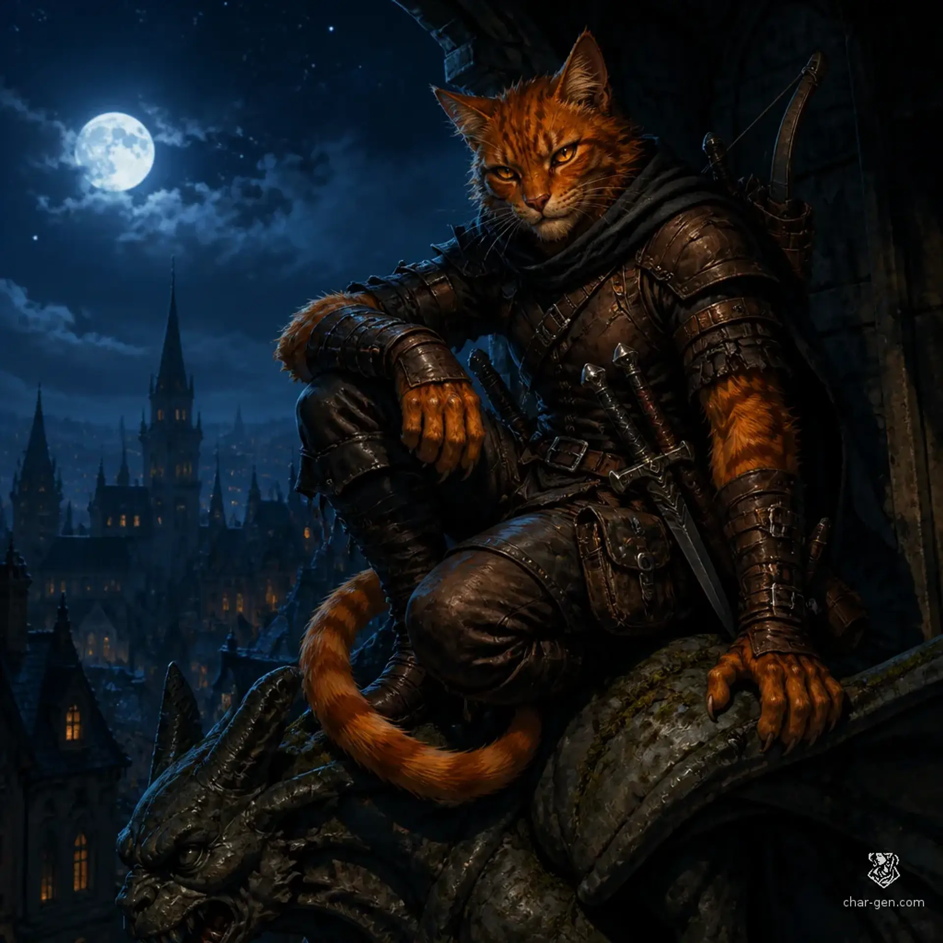 Cinder Saffron - AI-generated fantasy Character