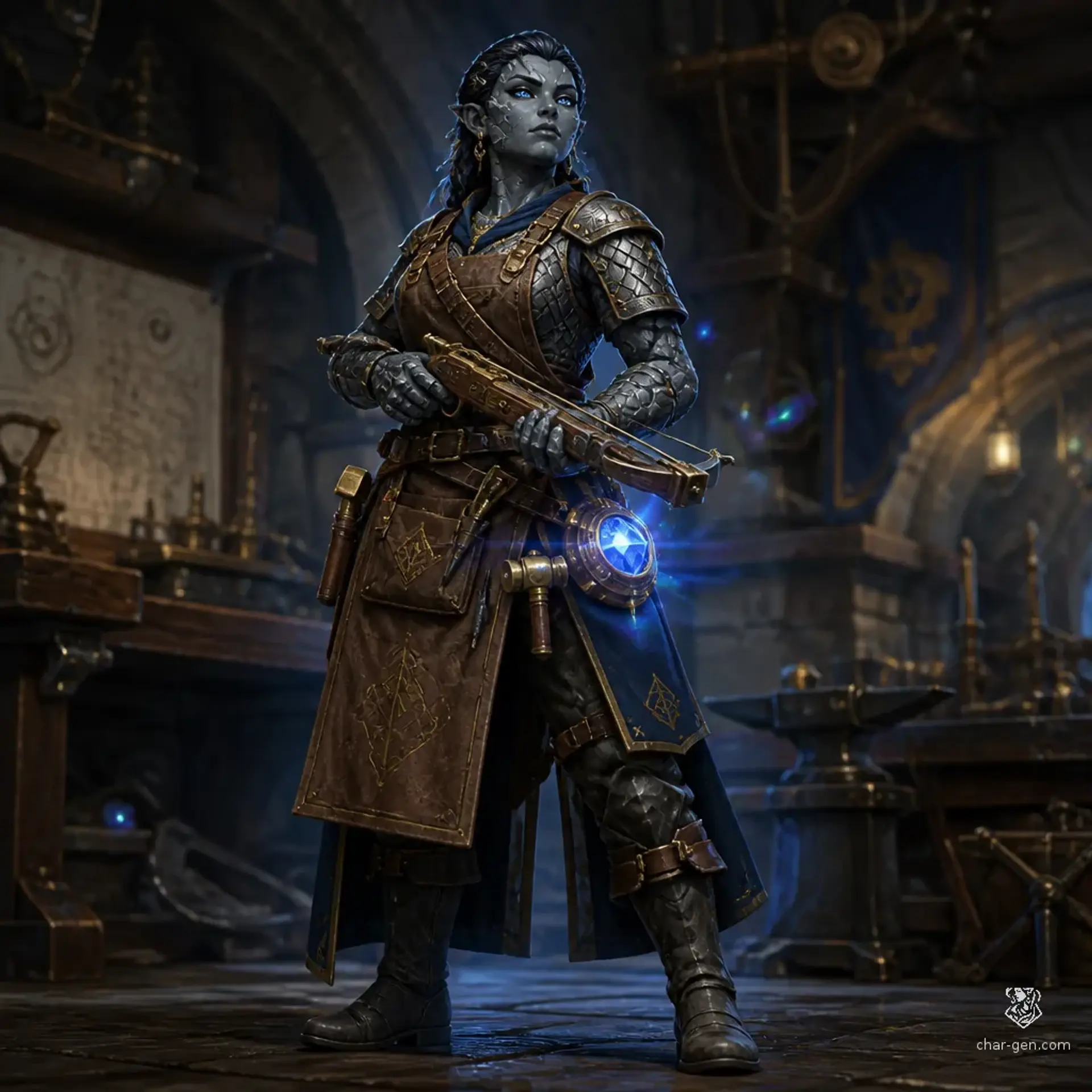 Saphira Flintvein - AI-generated fantasy Character