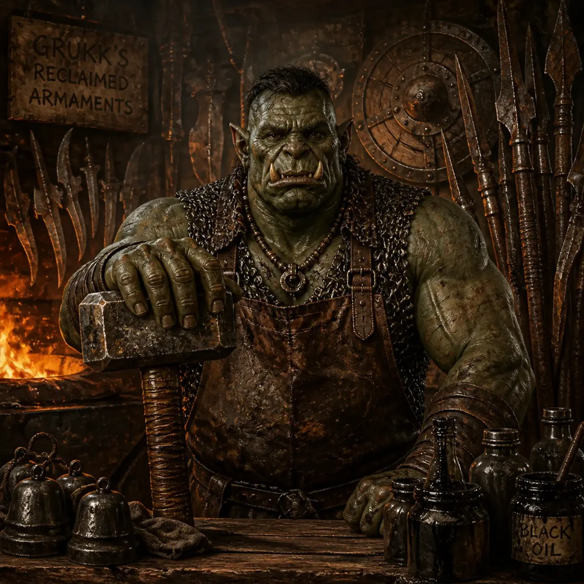 Sledge's Scavenged Iron - AI-generated fantasy Shop