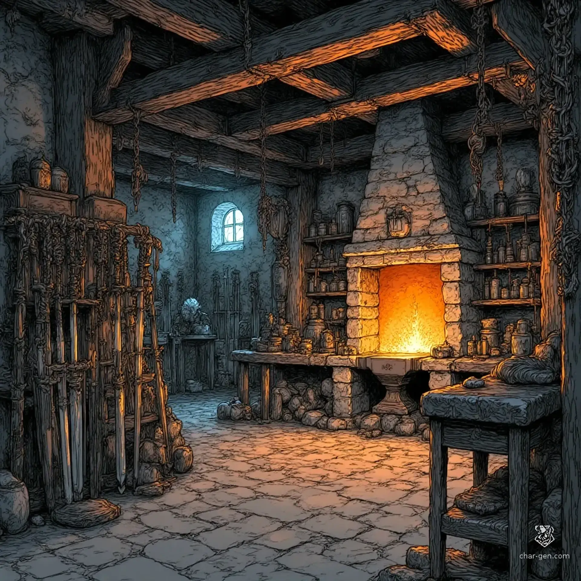 Emberfell Forge - AI-generated fantasy Shop