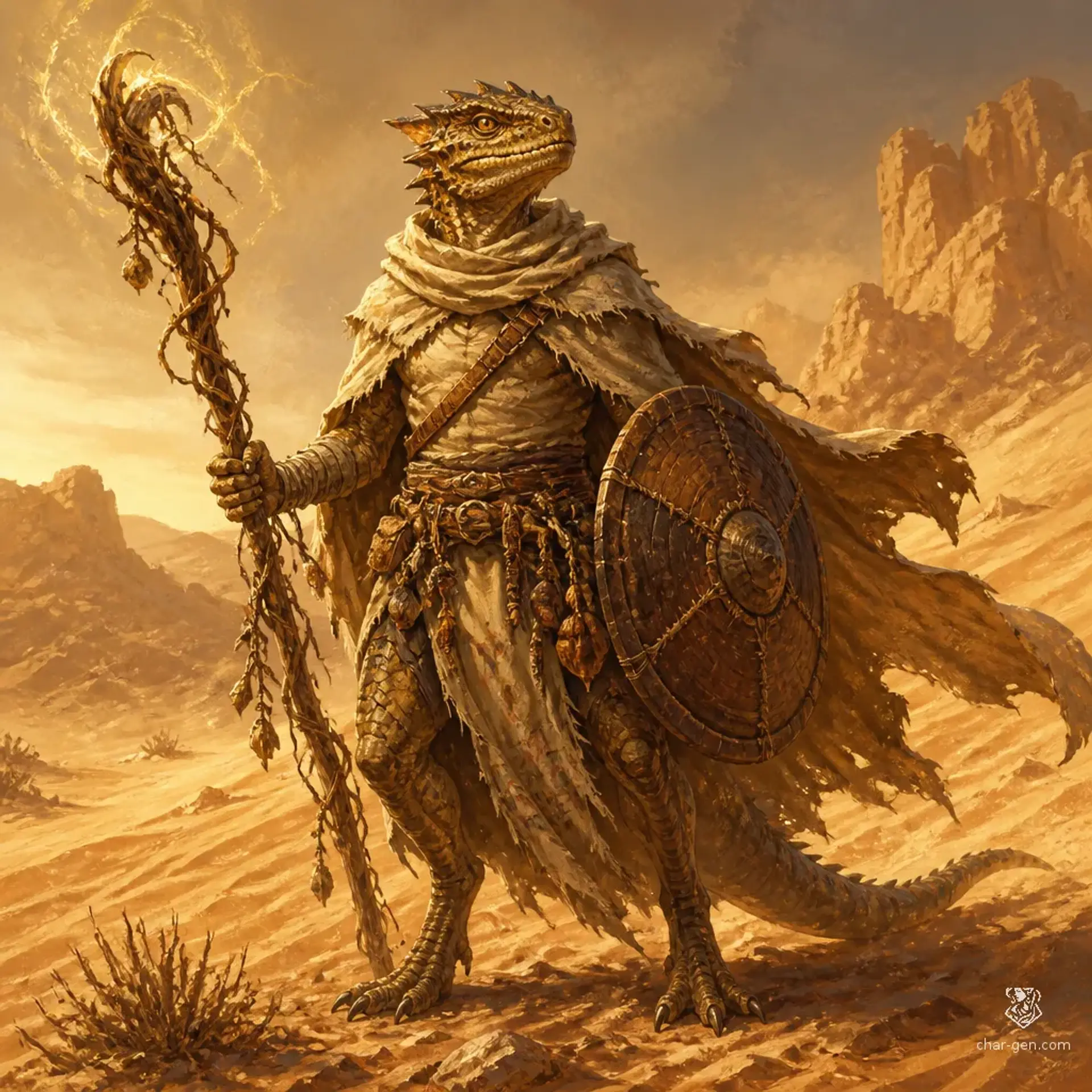 Tegu - AI-generated fantasy Character