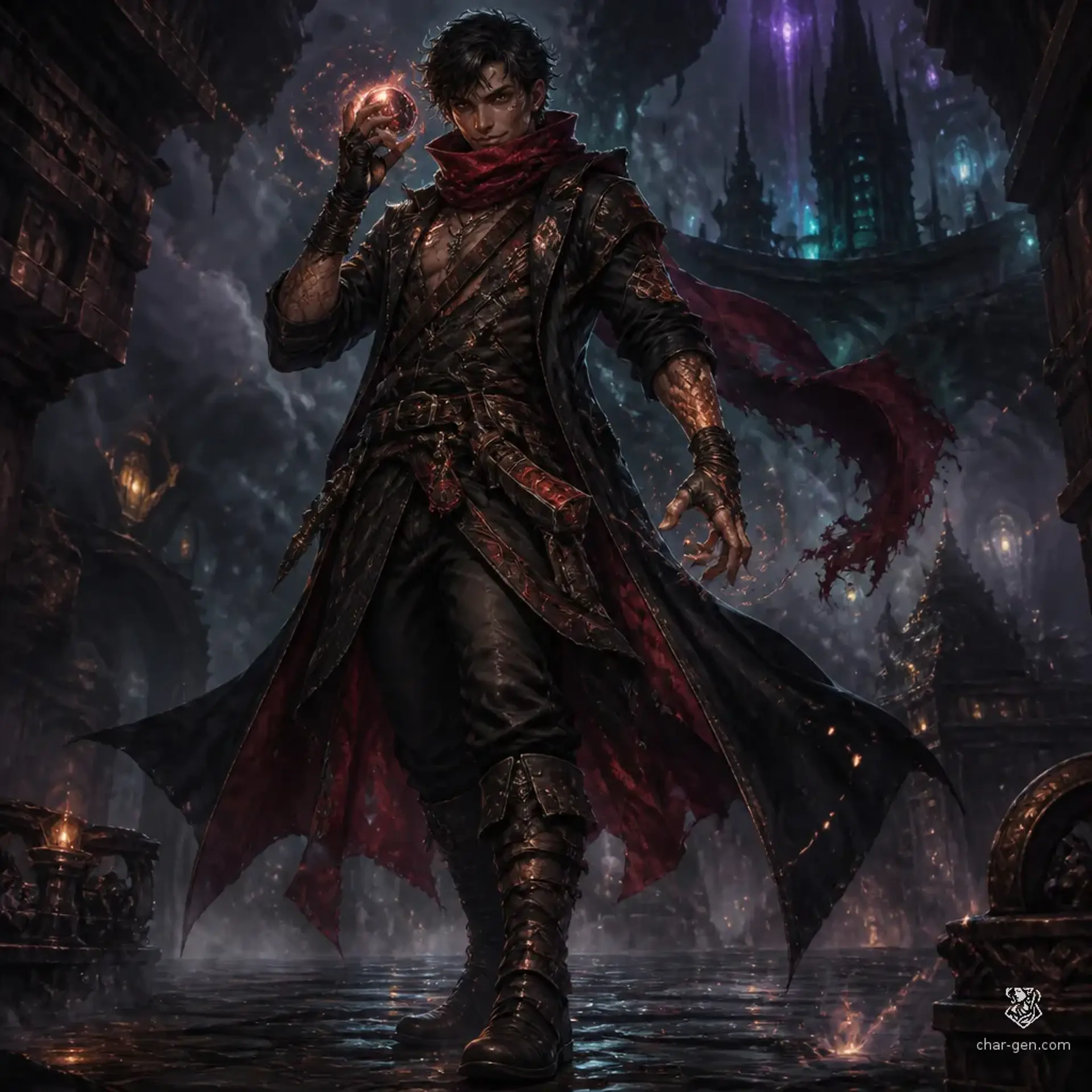 Silas Vey - AI-generated fantasy Character